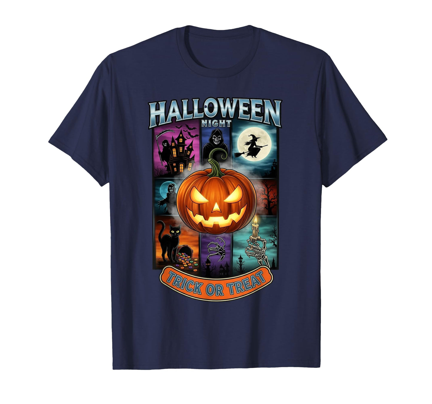 Halloween Night Spooky Funny Pumpkin Holiday T-Shirt