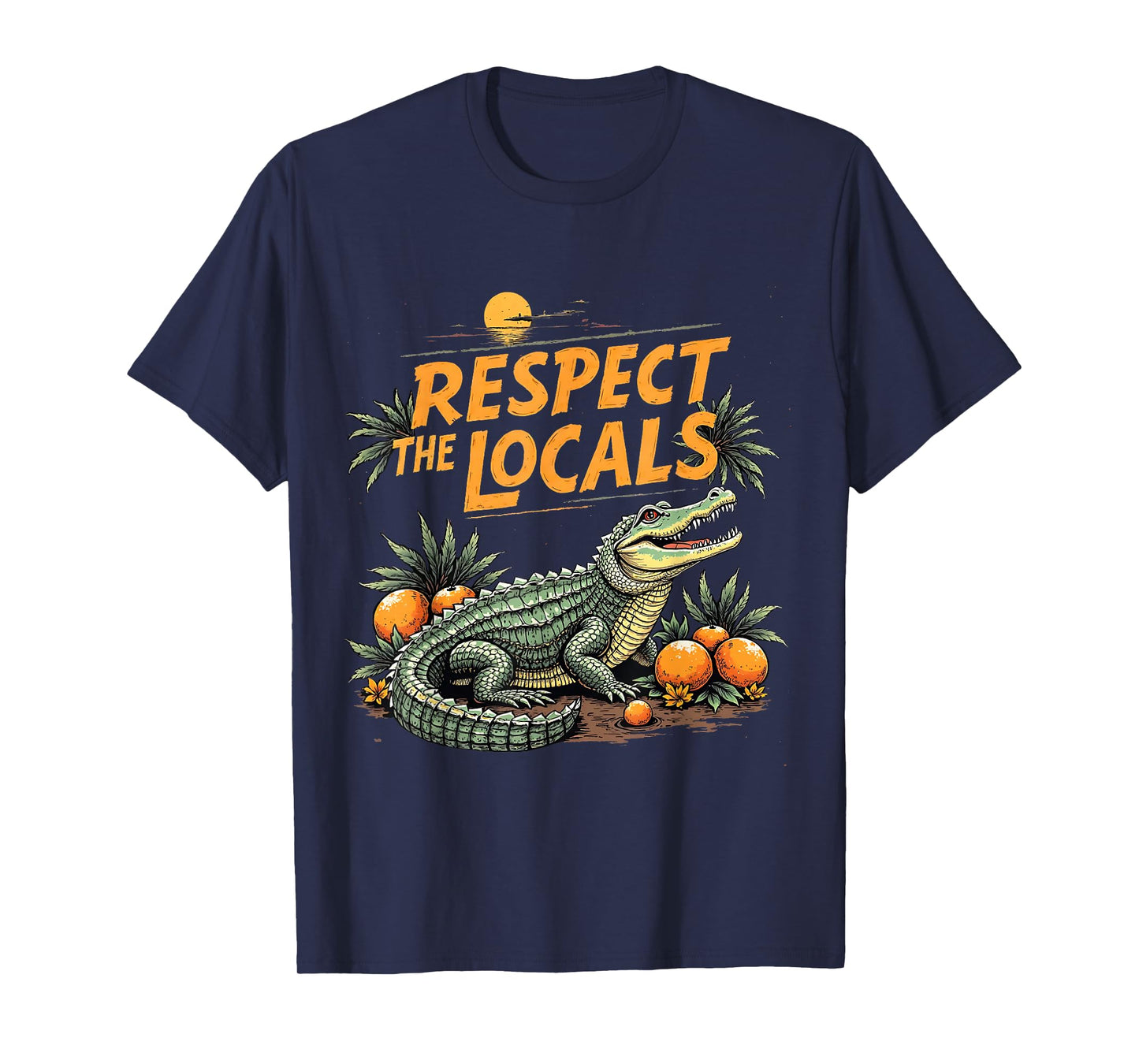 Nature Vibes Respect the Locals Florida Gator Sunset T-Shirt