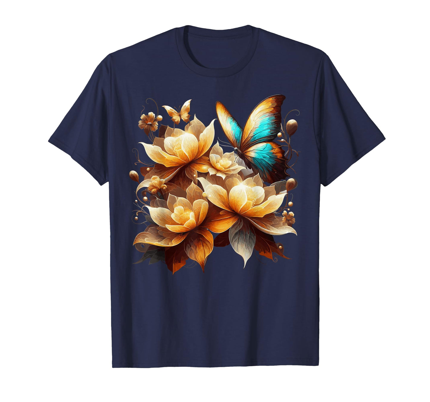 Flower Butterfly Nature Floral T-Shirt