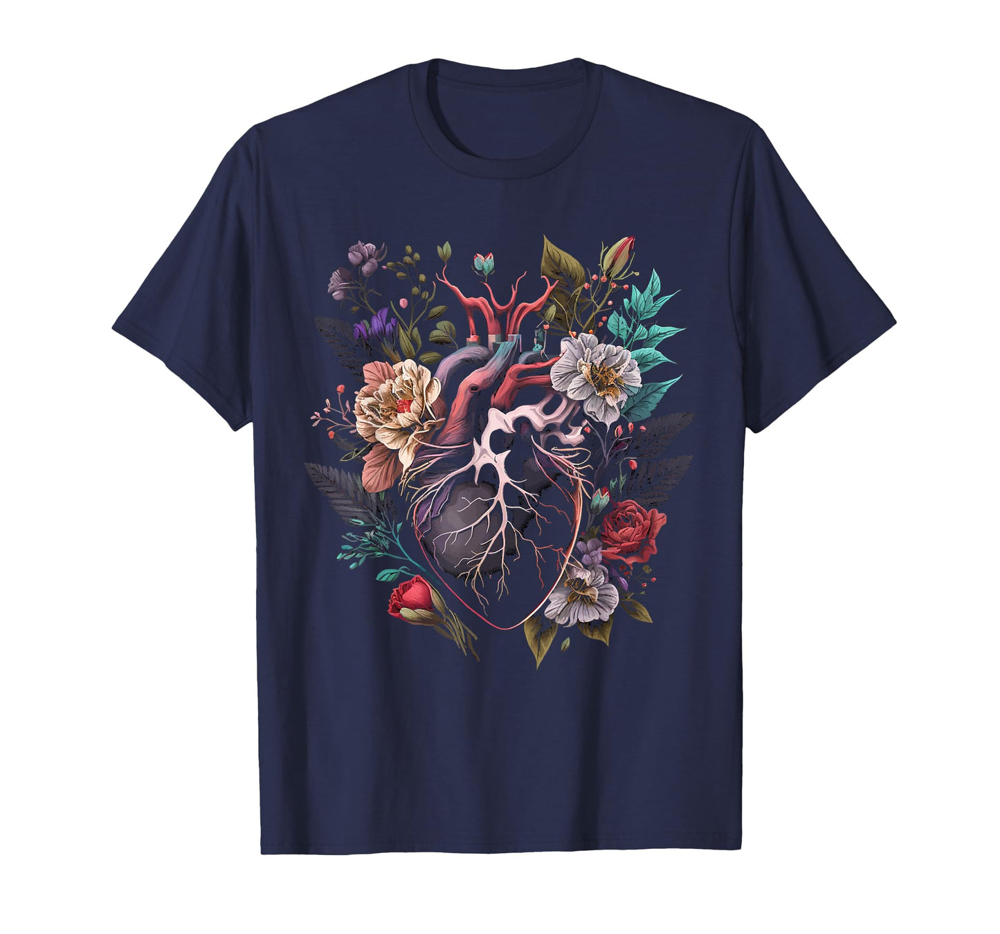 Anatomical Heart And Flowers Show Your Love T-Shirt