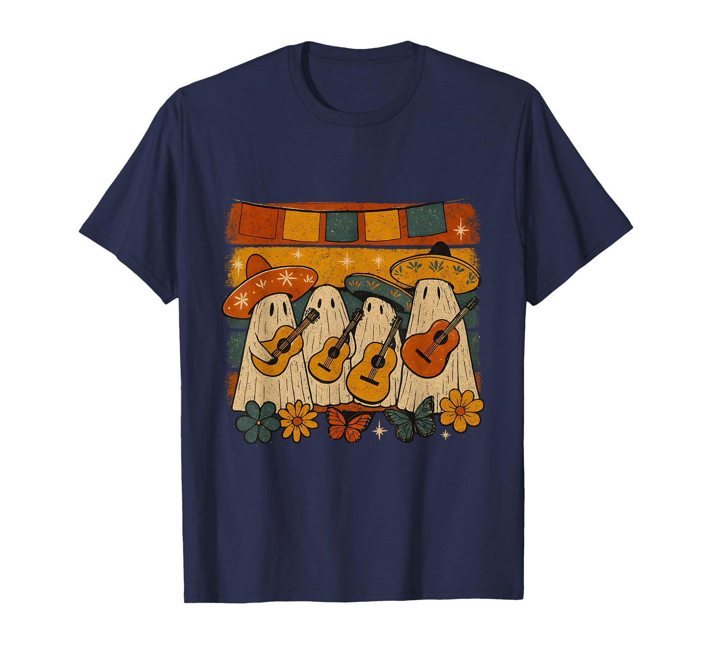 Ghost Mariachi Band Funny Day of The Dead Halloween T-Shirt