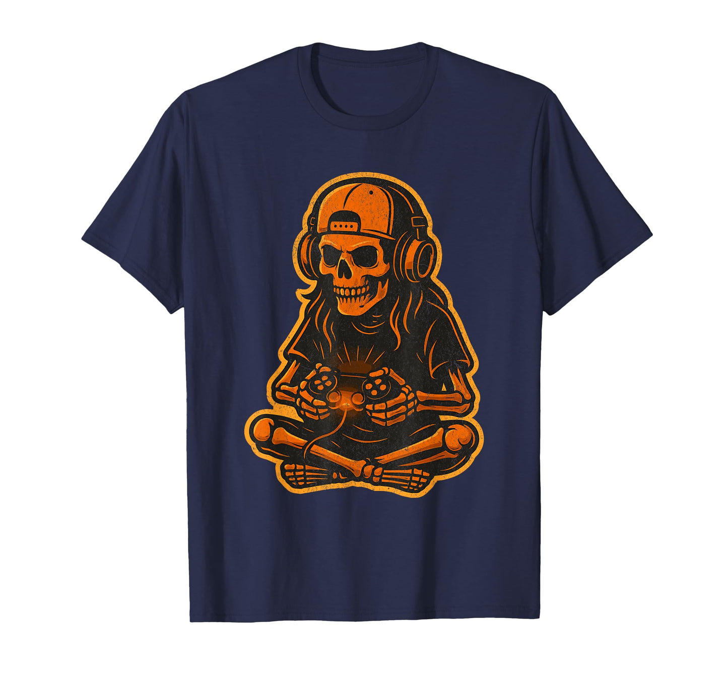 Skeleton Gamer Halloween Spooky Video Game Controller T-Shirt