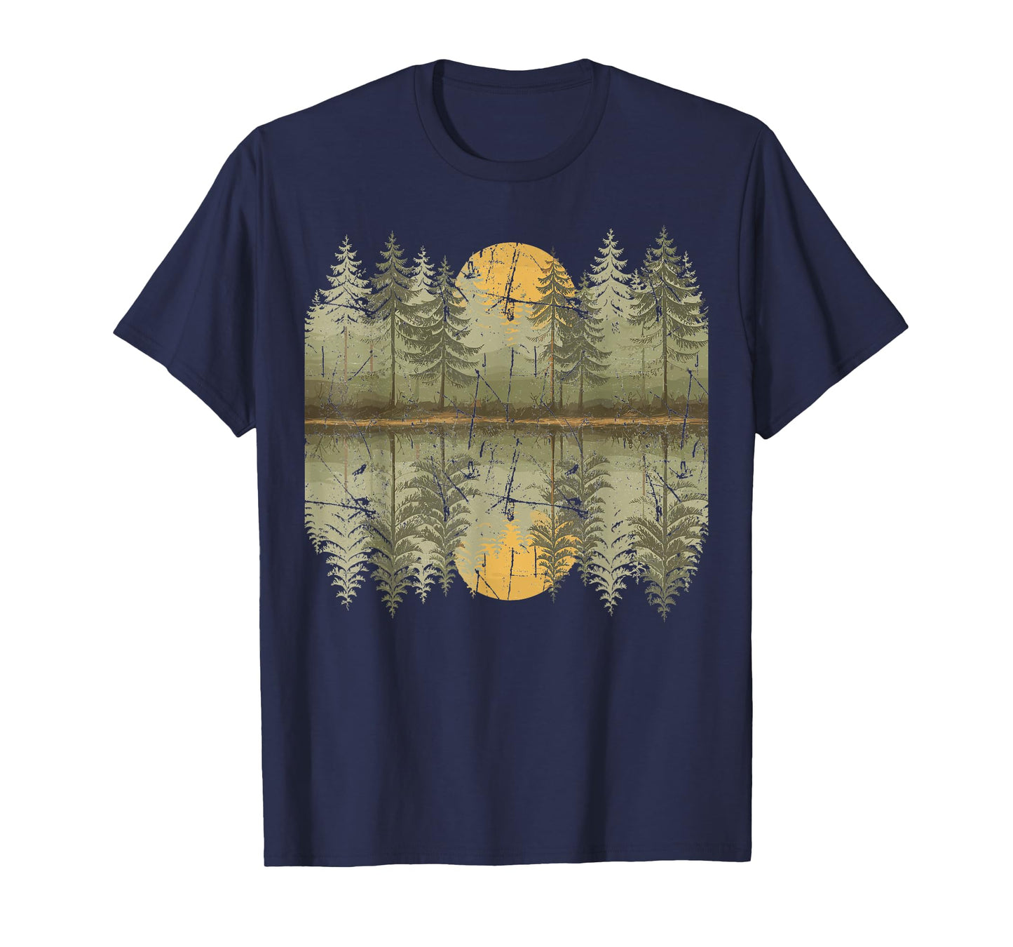 Nature Reflection Forest Trees Outdoor Wildlife T-Shirt