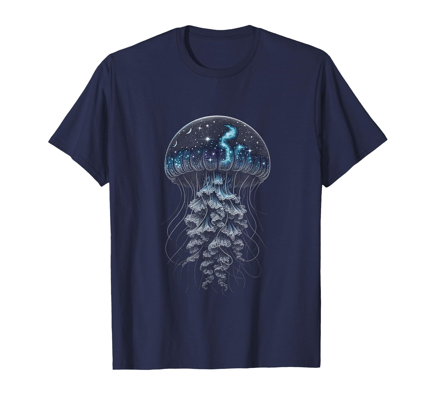 Starry Night Jellyfish Tee - Ocean Meets Galaxy T-Shirt