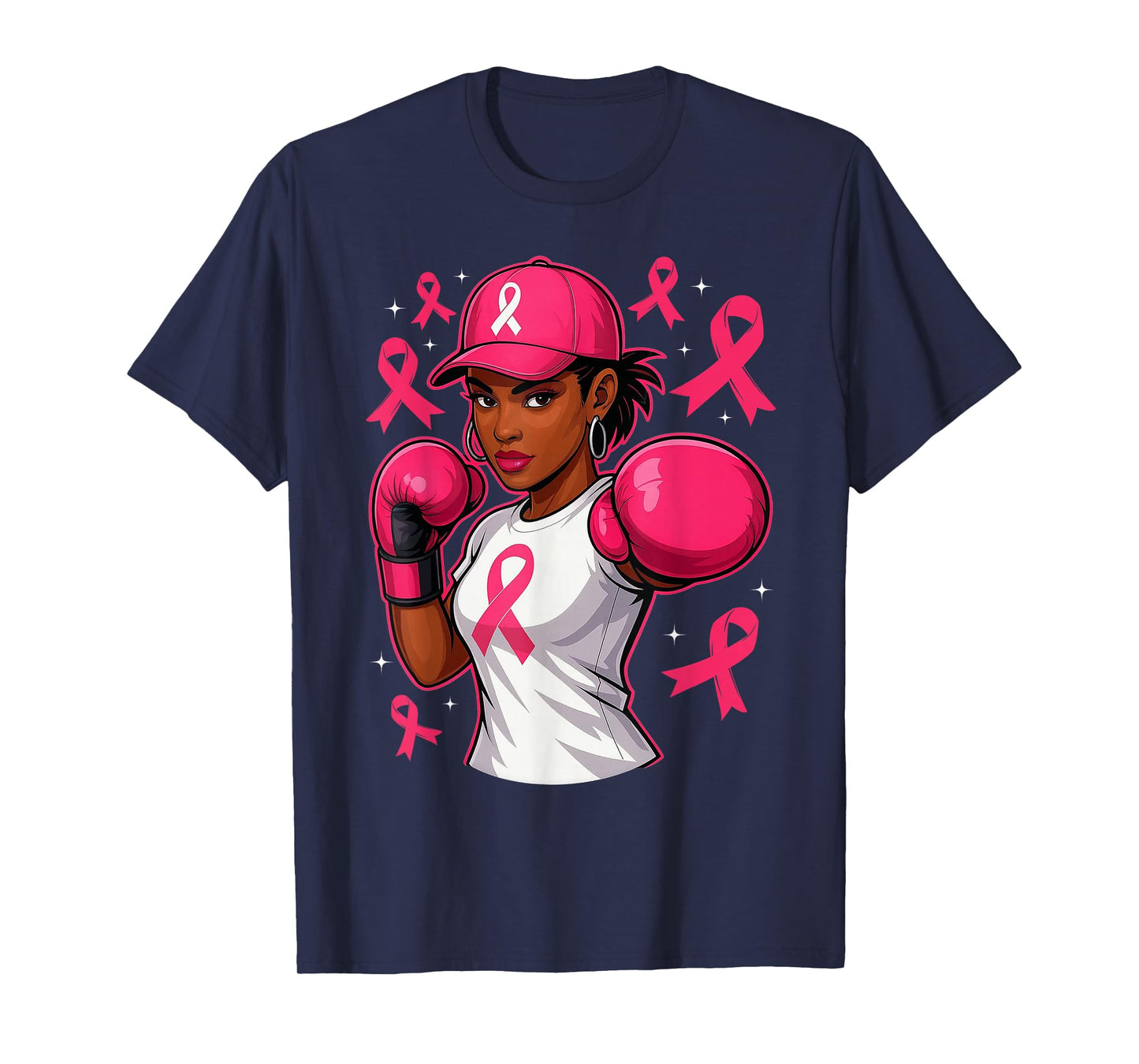 Black African American Women Breast Cancer Awareness Support T-Shirt