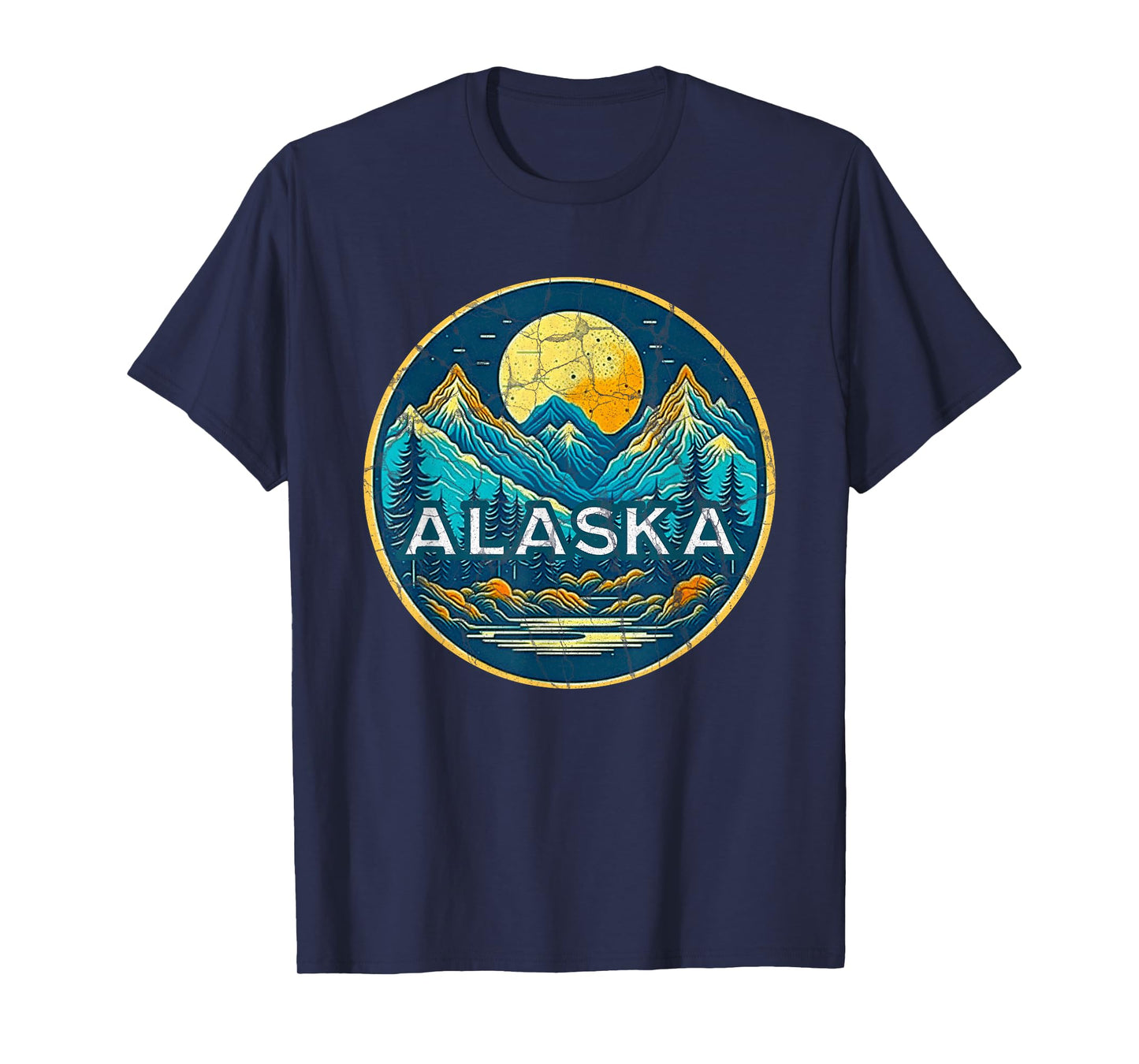 Alaska USA Outdoor Vintage T-Shirt - Women's Blue Classic Fit Short Sleeve Crew Neck S