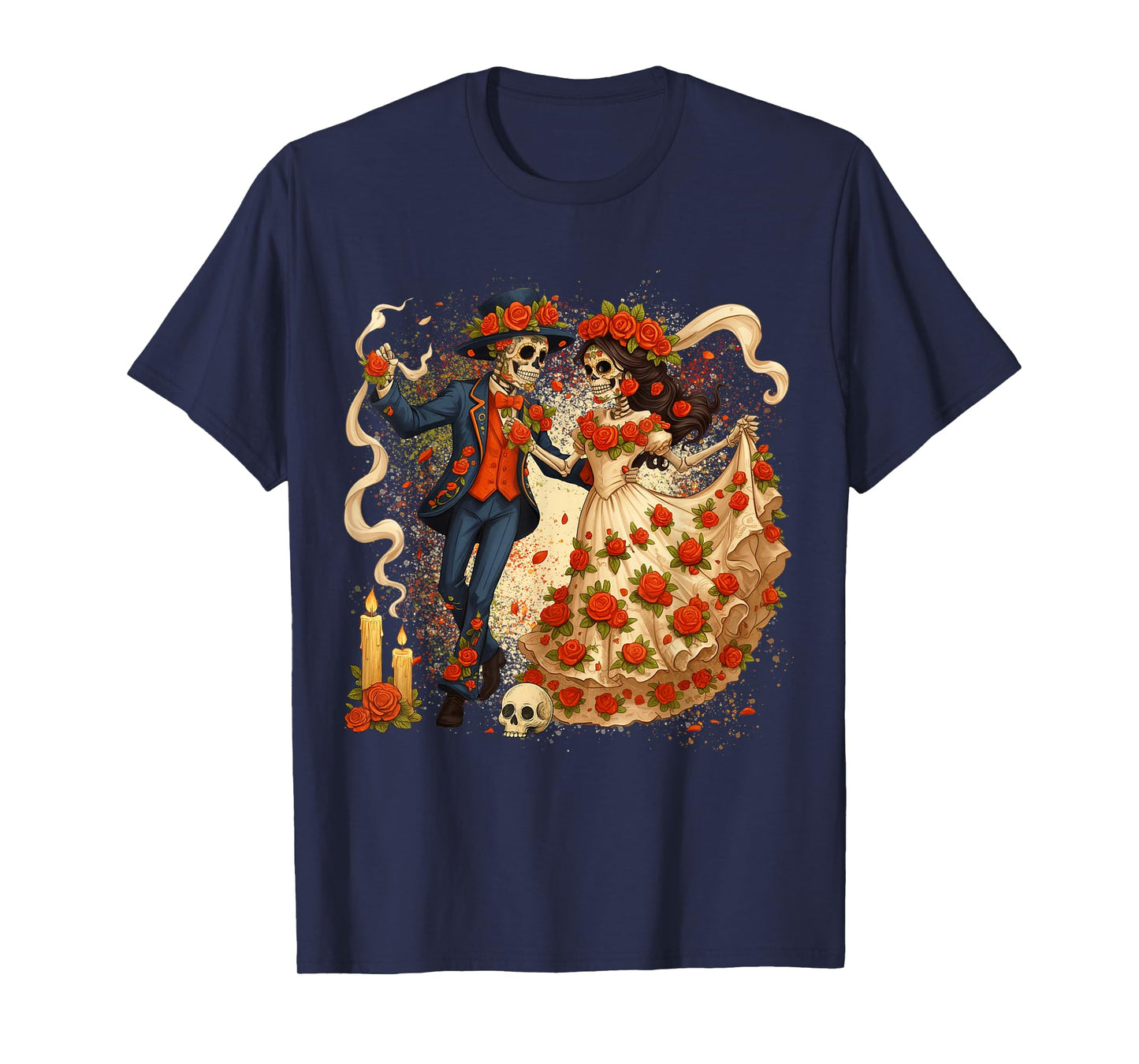 Dia De Los Muertos Skeletons Dancing Mexican Day of The Dead T-Shirt