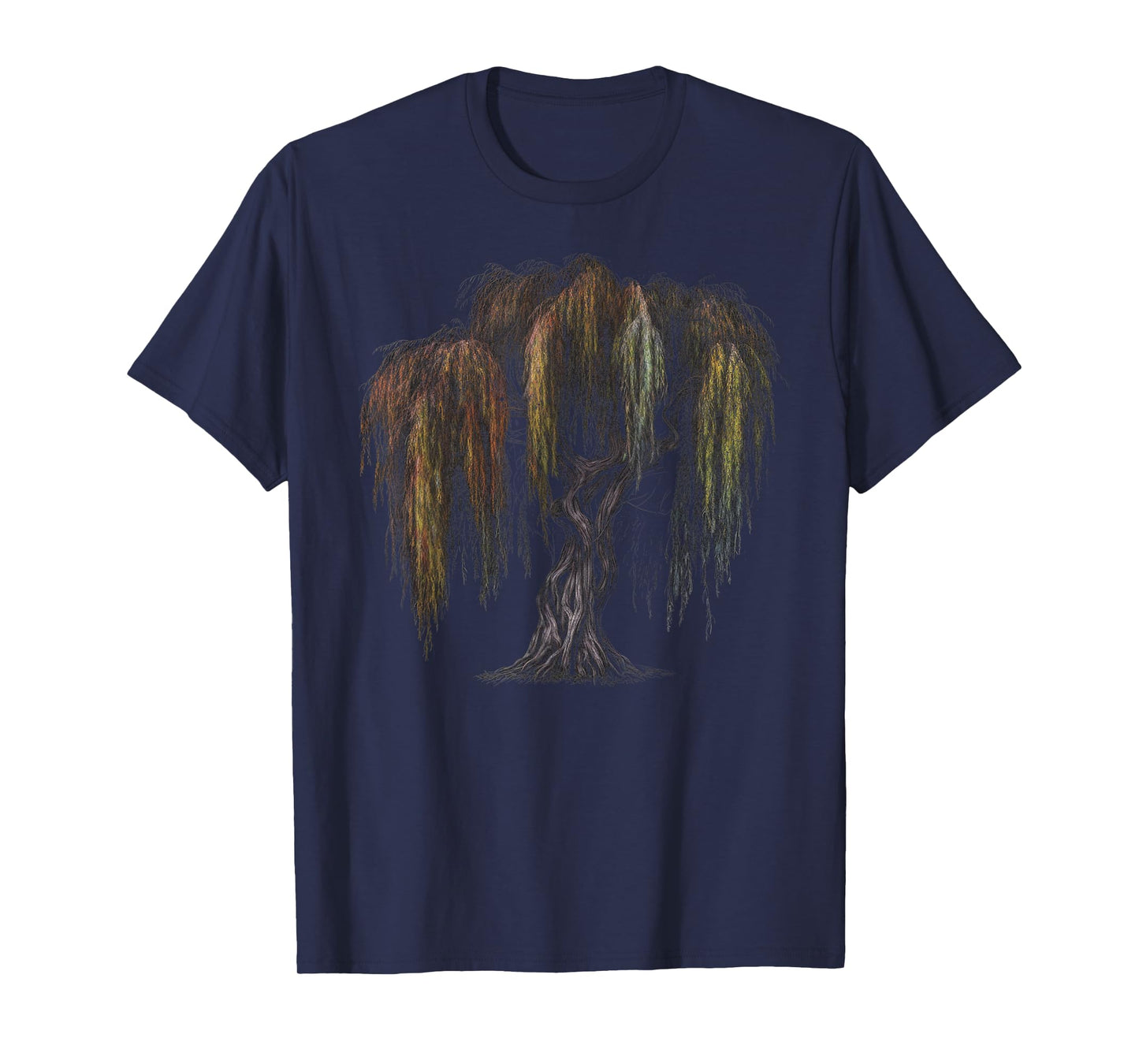Weeping Willow Tree Forest Nature Hiker Camper Cute Vintage T-Shirt