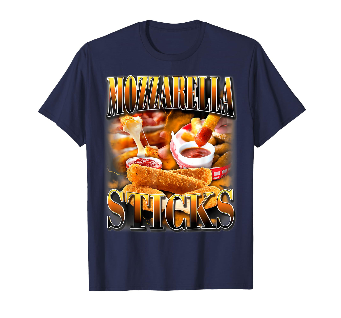 Mozzarella Cheese Sticks Bootleg Rap CD Aesthetic Funny Meme T-Shirt