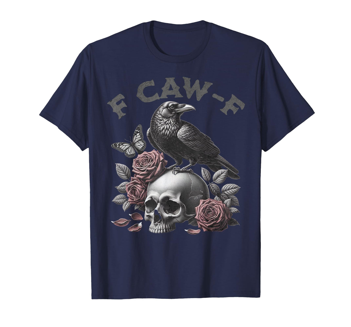 f-caw-f Crow Humorous Graphic T for Men Women T-Shirt