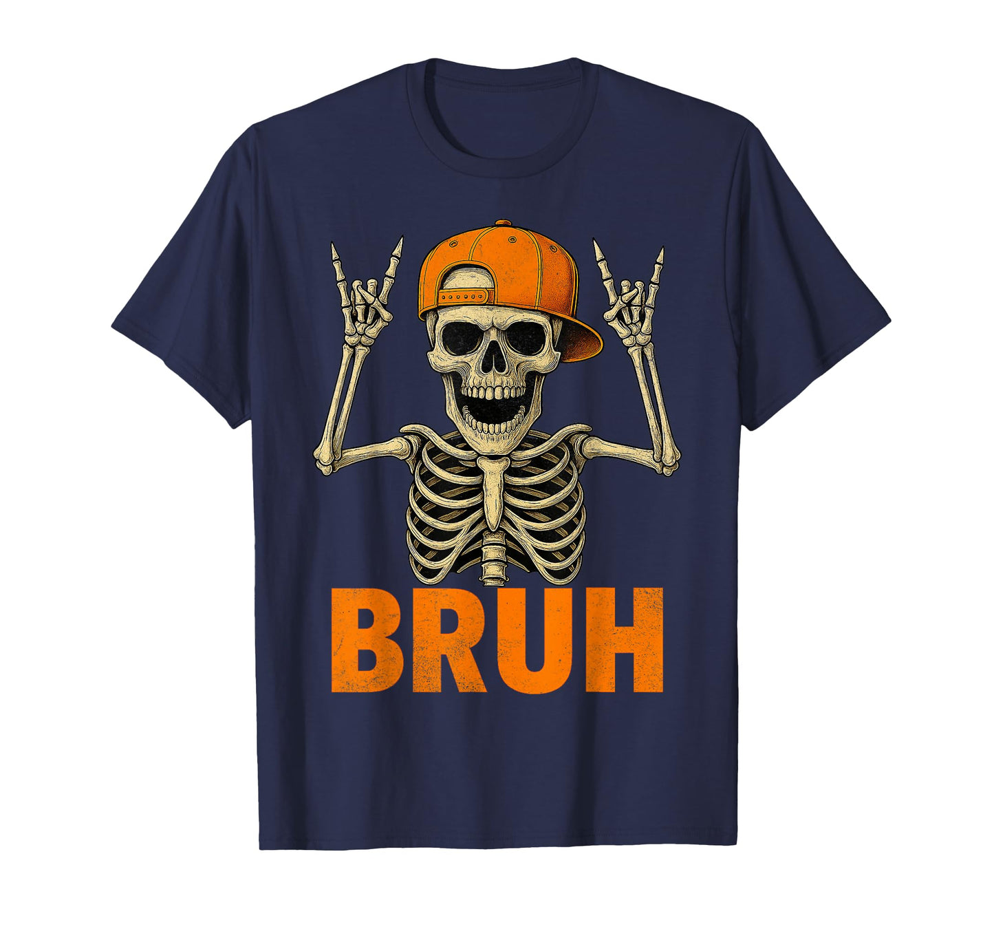 Bruh Punk Rock Skeleton Cool Rocker Family T-Shirt
