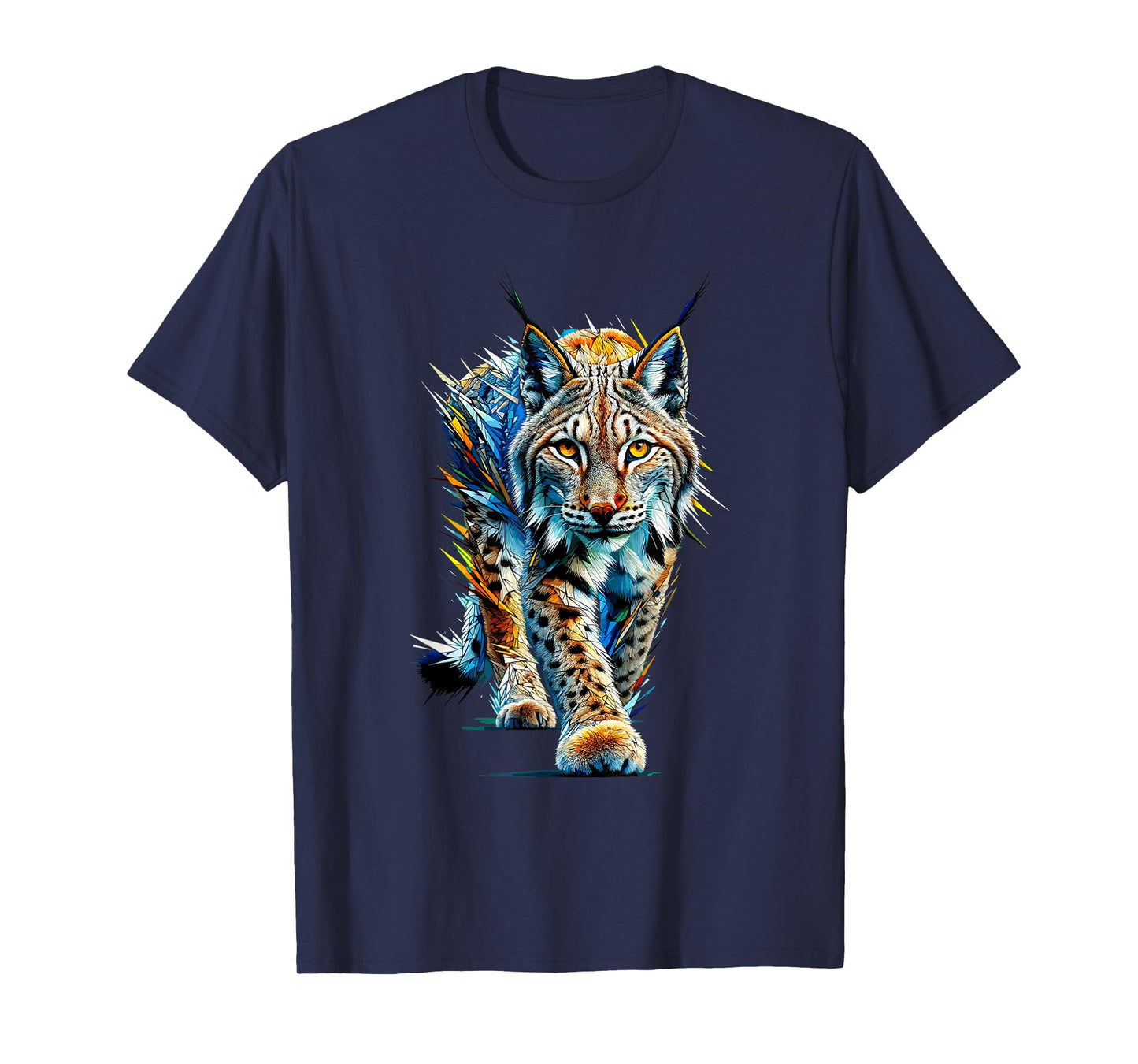 Polygon Art Bobcat Lynx Bobcats Lynxes T-Shirt for Men Women Kids