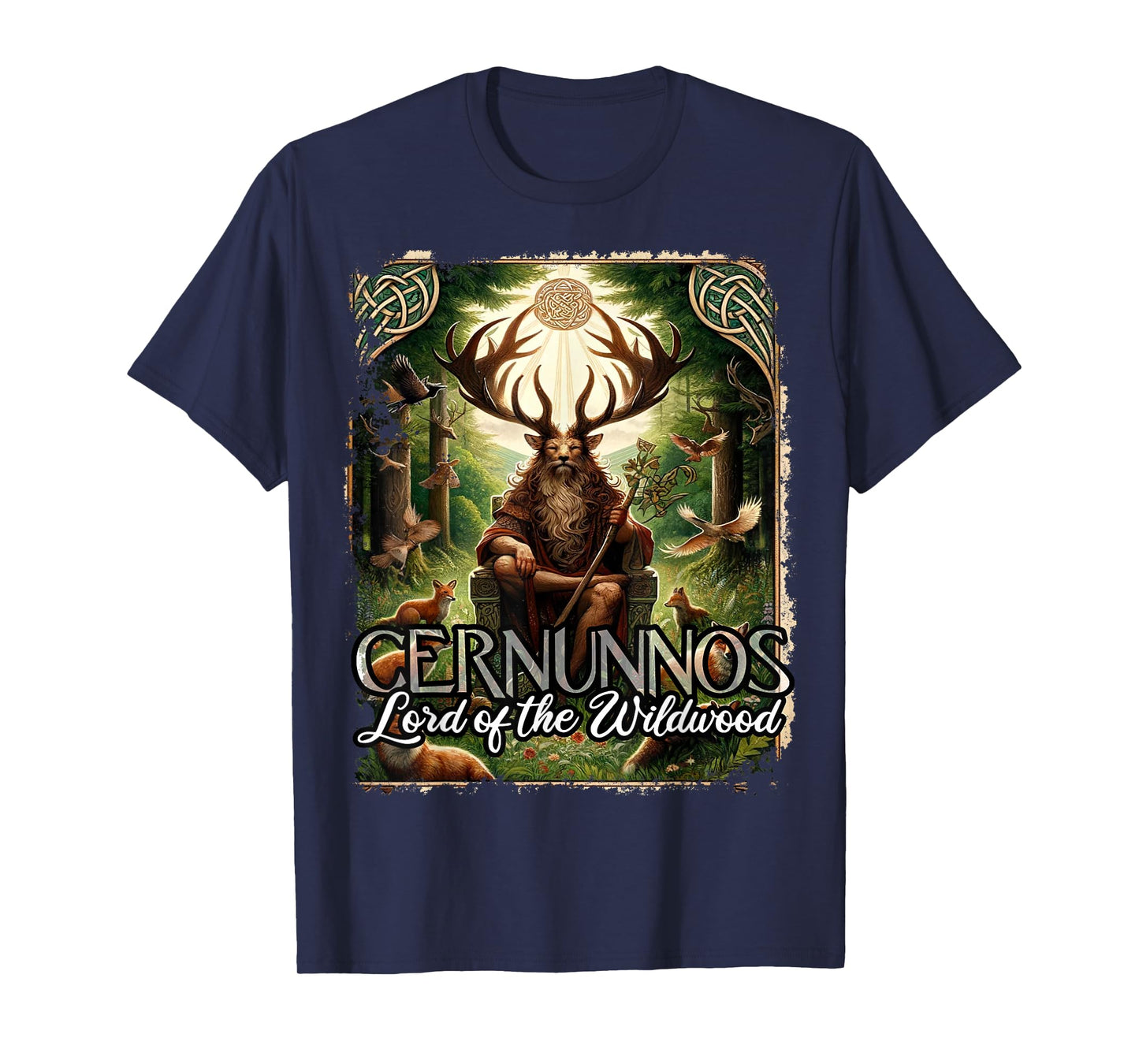 Cernunnos Lord of the Wildwood Antlered Nature Spirit T-Shirt
