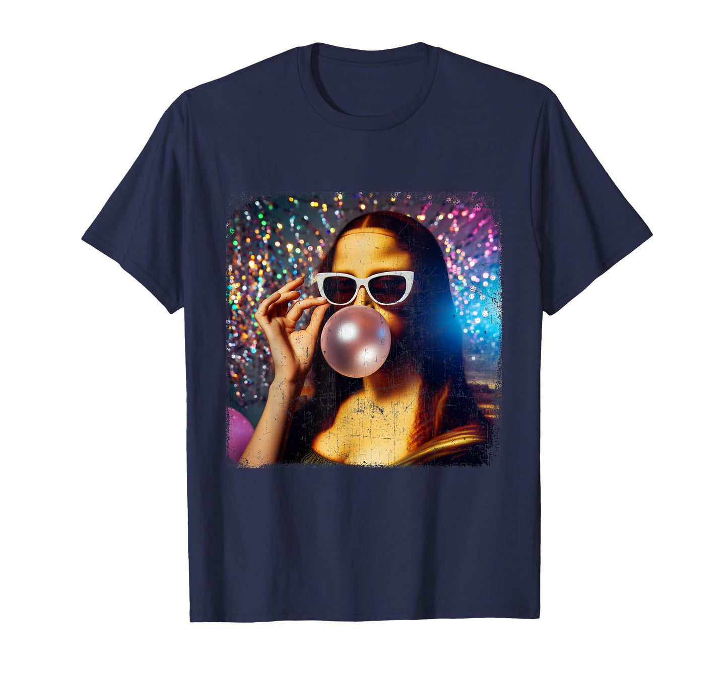 Funny Mona Lisa Bubblegum Gum Leonardo da Vinci T-Shirt