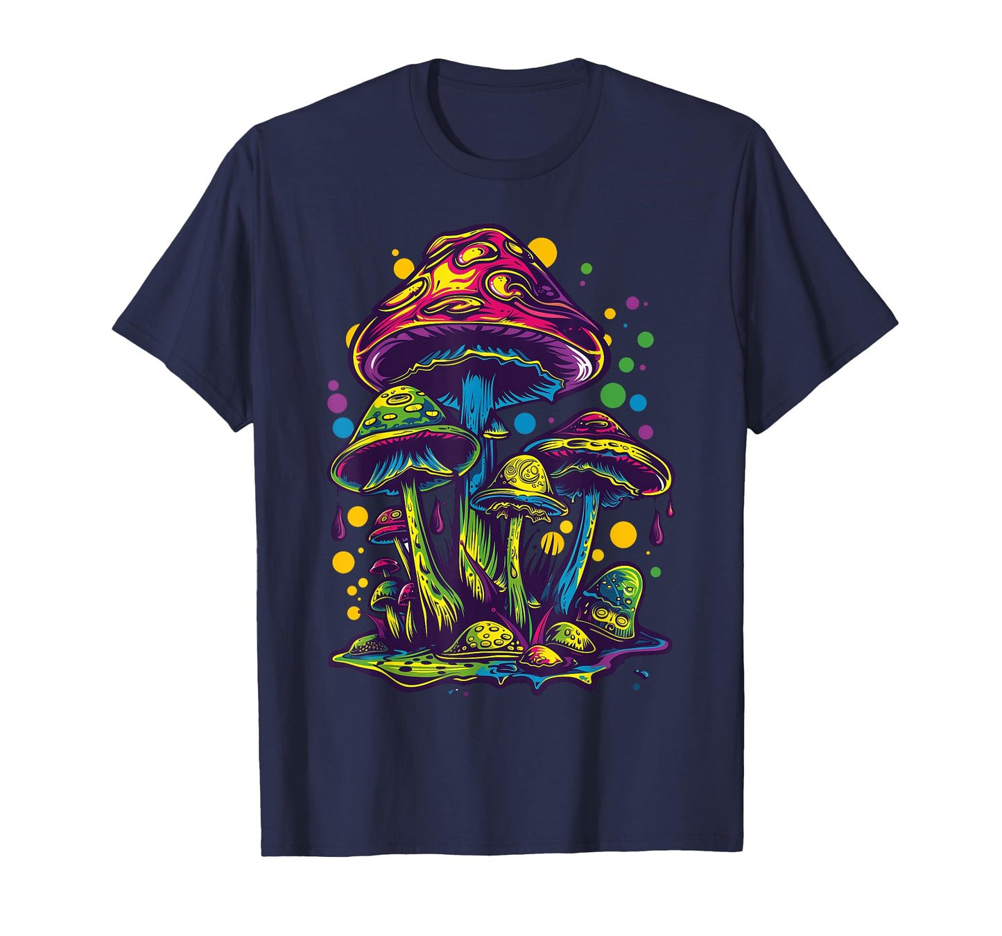 Magic Mushrooms Toadstools Fungi Psychedelic Festival T-Shirt