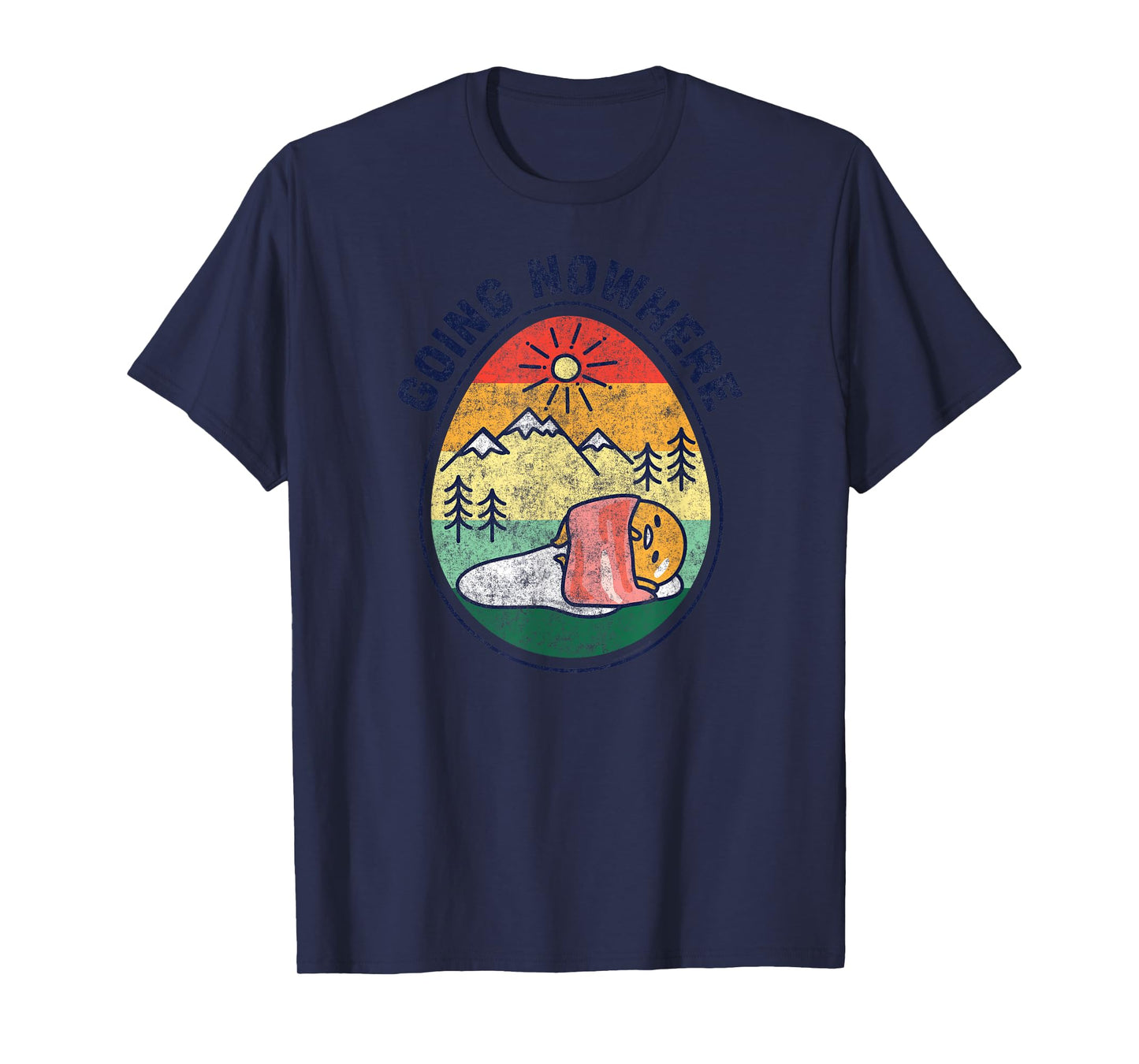 Gudetama the Lazy Egg Camping Going Nowhere T-Shirt