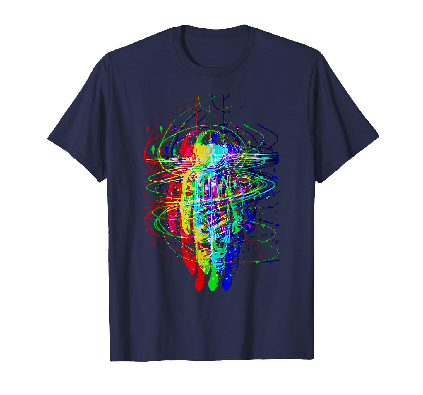 Psychedelic Spaceman Traveller Trippy Astronaut Outer Space T-Shirt