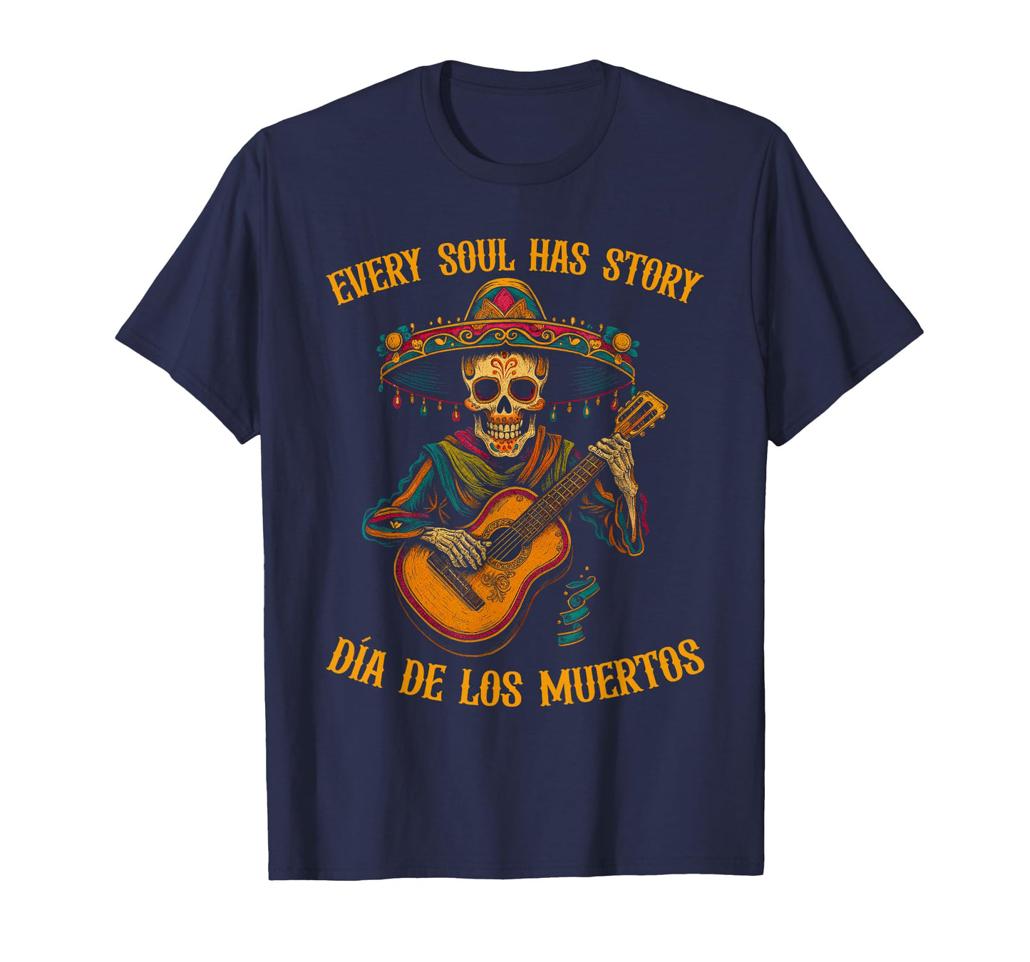Día De Los Muertos Skeleton Guitar Music Gift T-Shirt