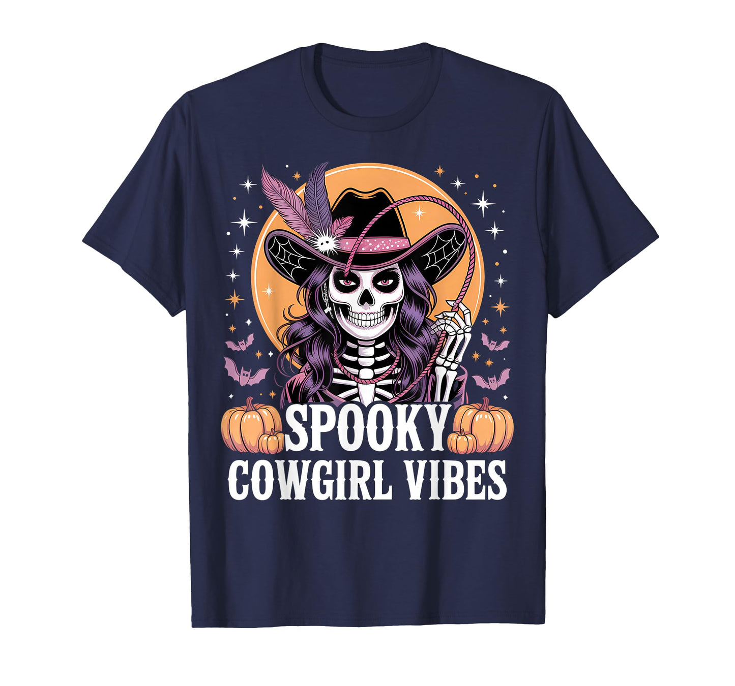 Spooky Cowgirl Vibes Halloween Costume Fun for Women T-Shirt