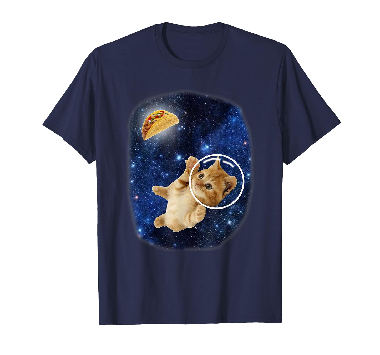 Astronaut Cat Crunchy Taco in Space Cute Galaxy Kitten T-Shirt for Men Women Kids