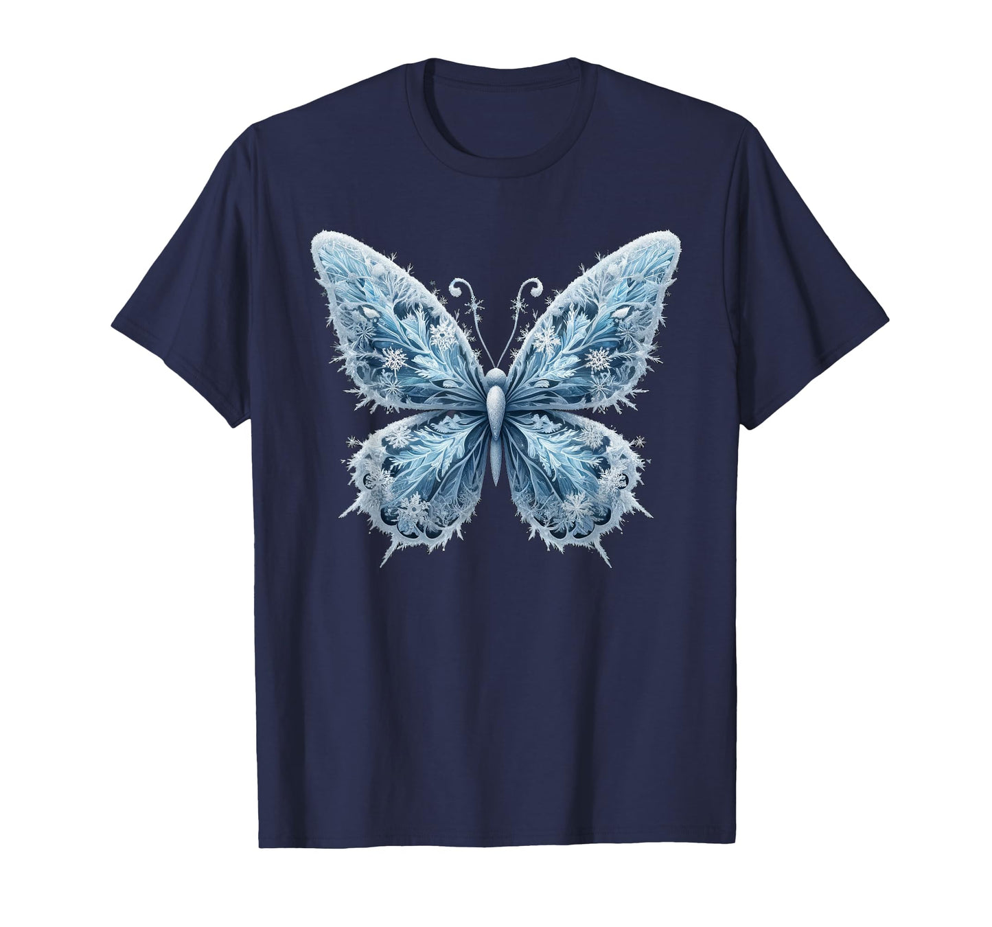 Ice Snow Flakes Butterfly Beautiful Butterflies T-Shirt