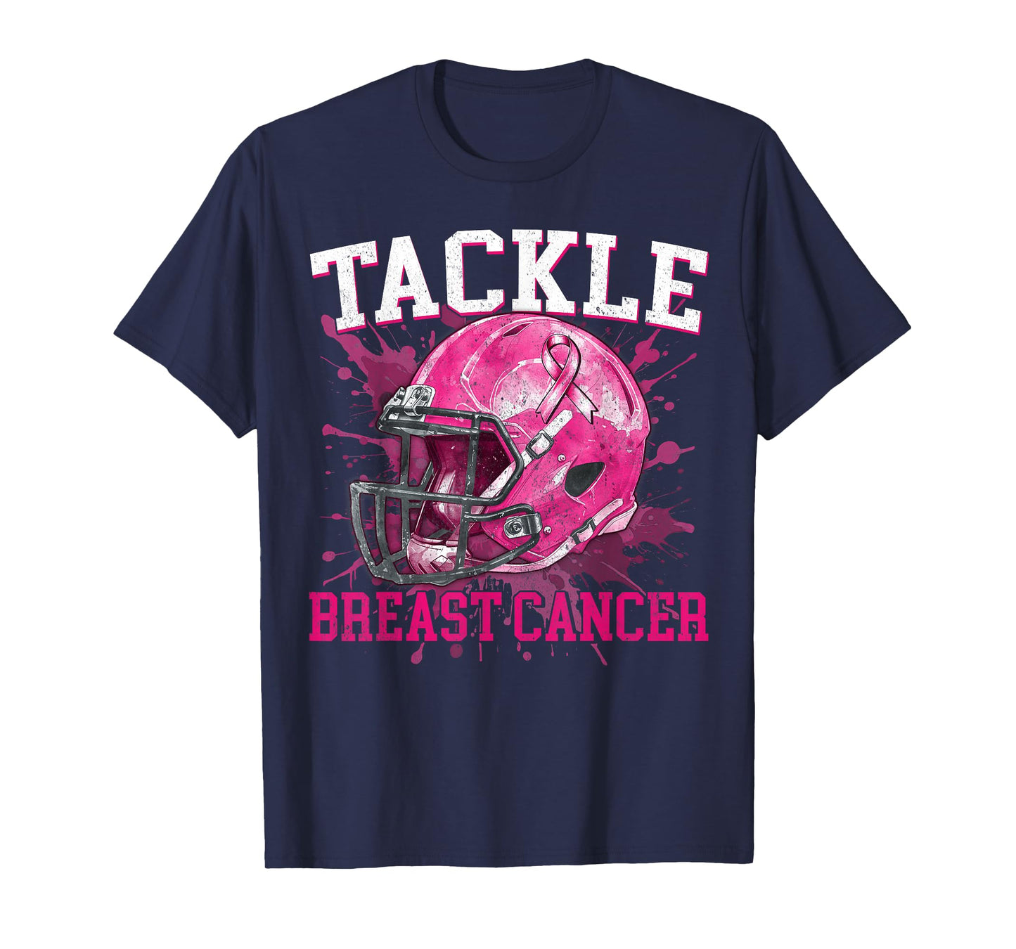 Tackle Breast Cancer Awareness Fighting American Football T-Shirt