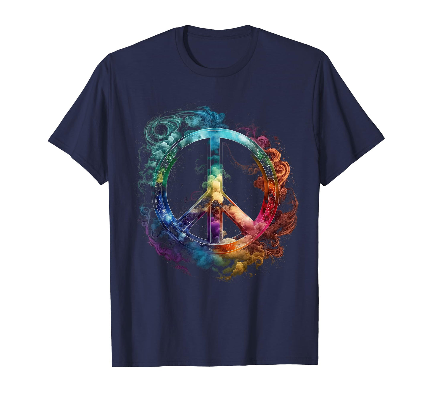Peace sign of freedom hippie flower child space science T-Shirt
