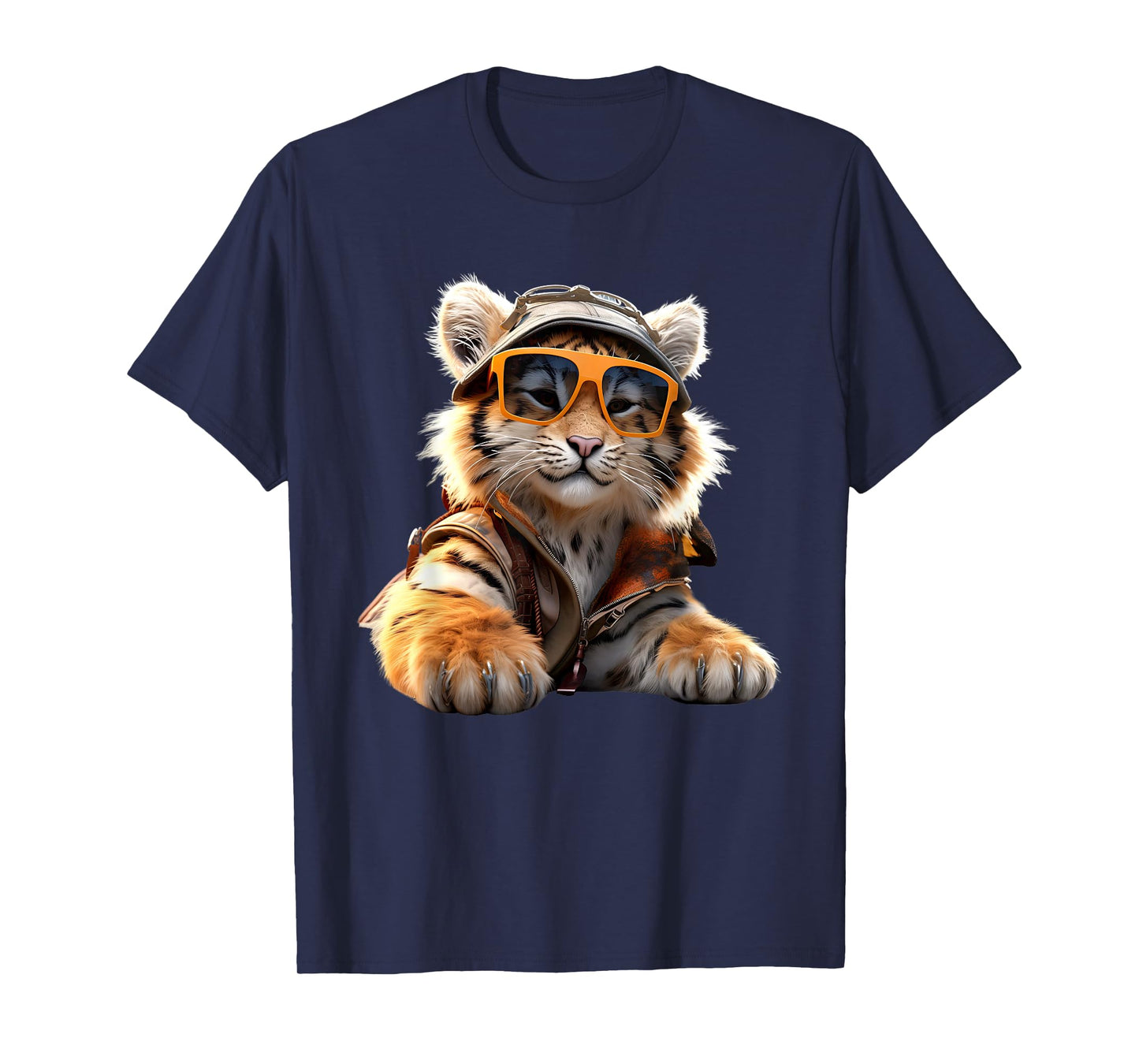 Tiger with Sunglasses I Love Tigers Wild Big Cats Cute Tiger T-Shirt