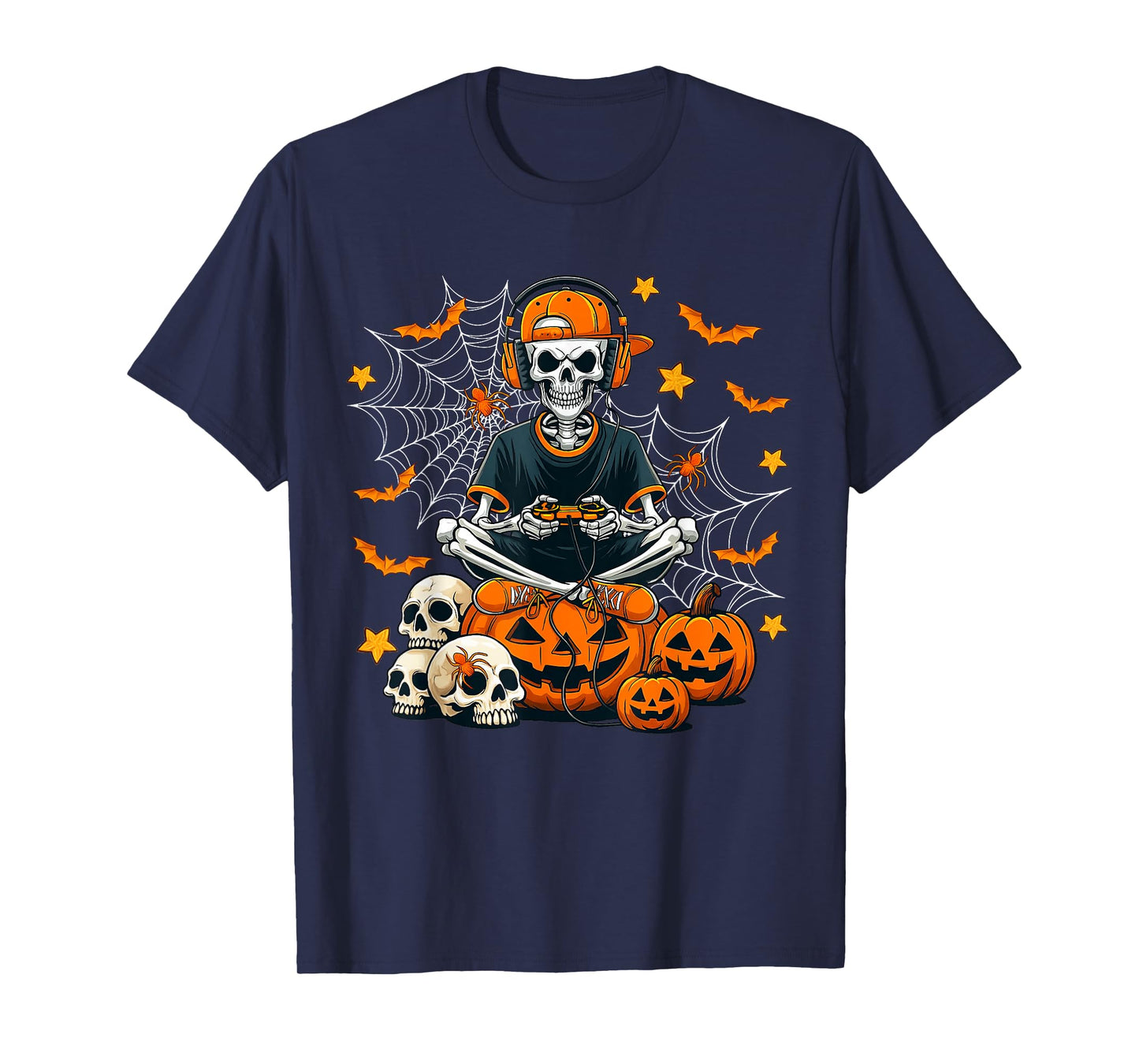 Bruh Halloween Skeleton Gamer Video Gaming Men Boys Kids T-Shirt
