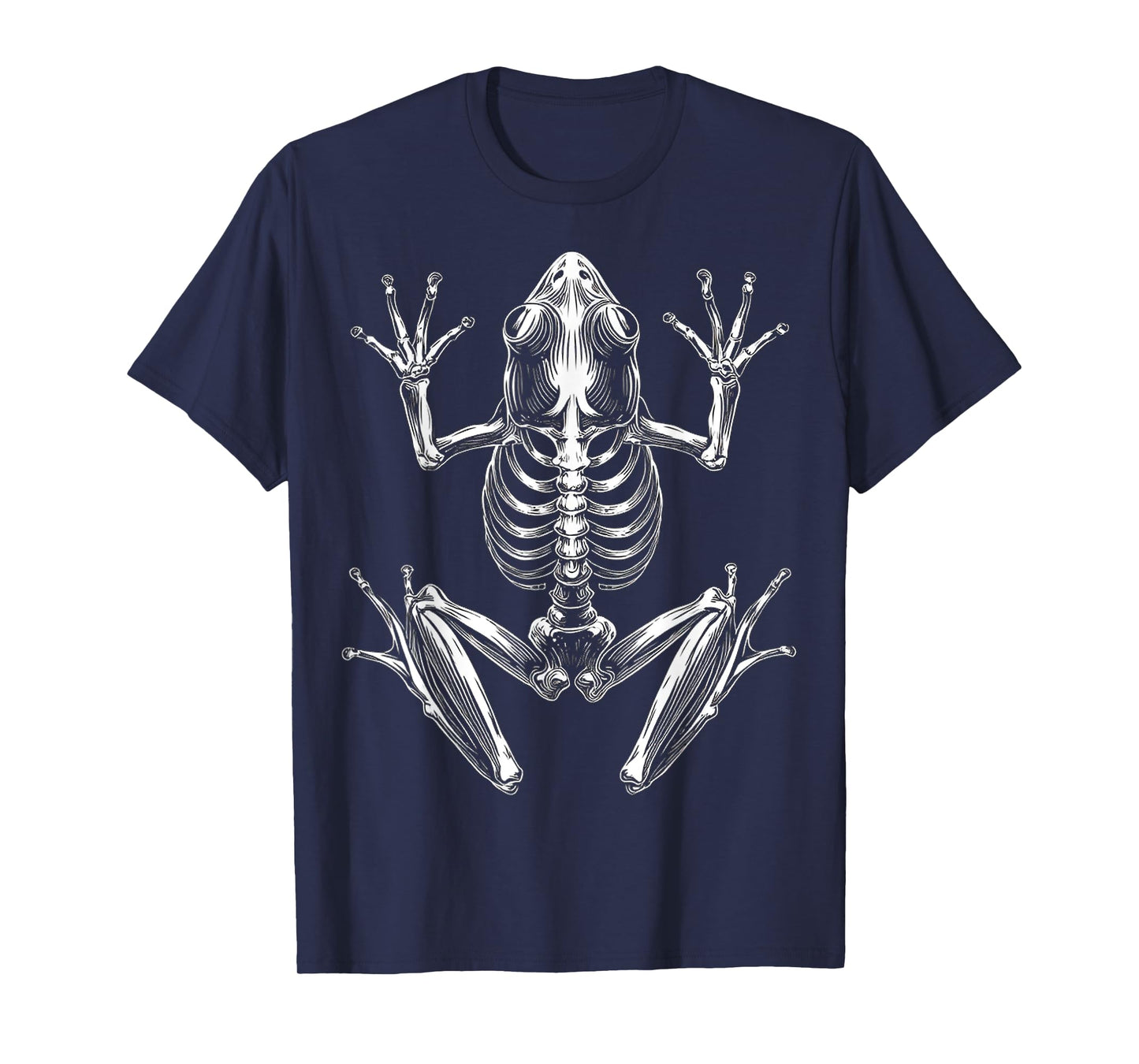 Halloween Frog Skeleton Portrait Drawing Animal Halloween T-Shirt