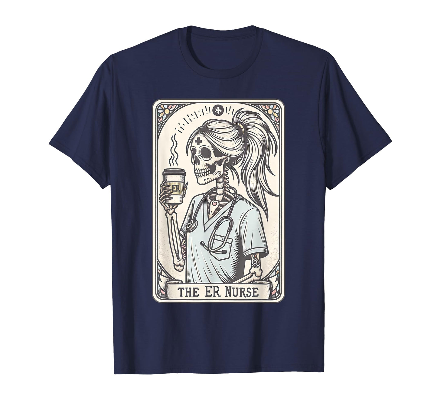 The Nurse Tarot Card Skeleton Nursing School Graduation RN T-Shirt