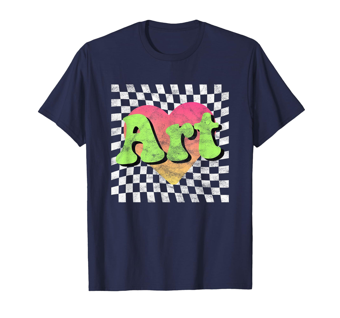 Art Teacher or Art Lover Heart Vintage Retro T-Shirt