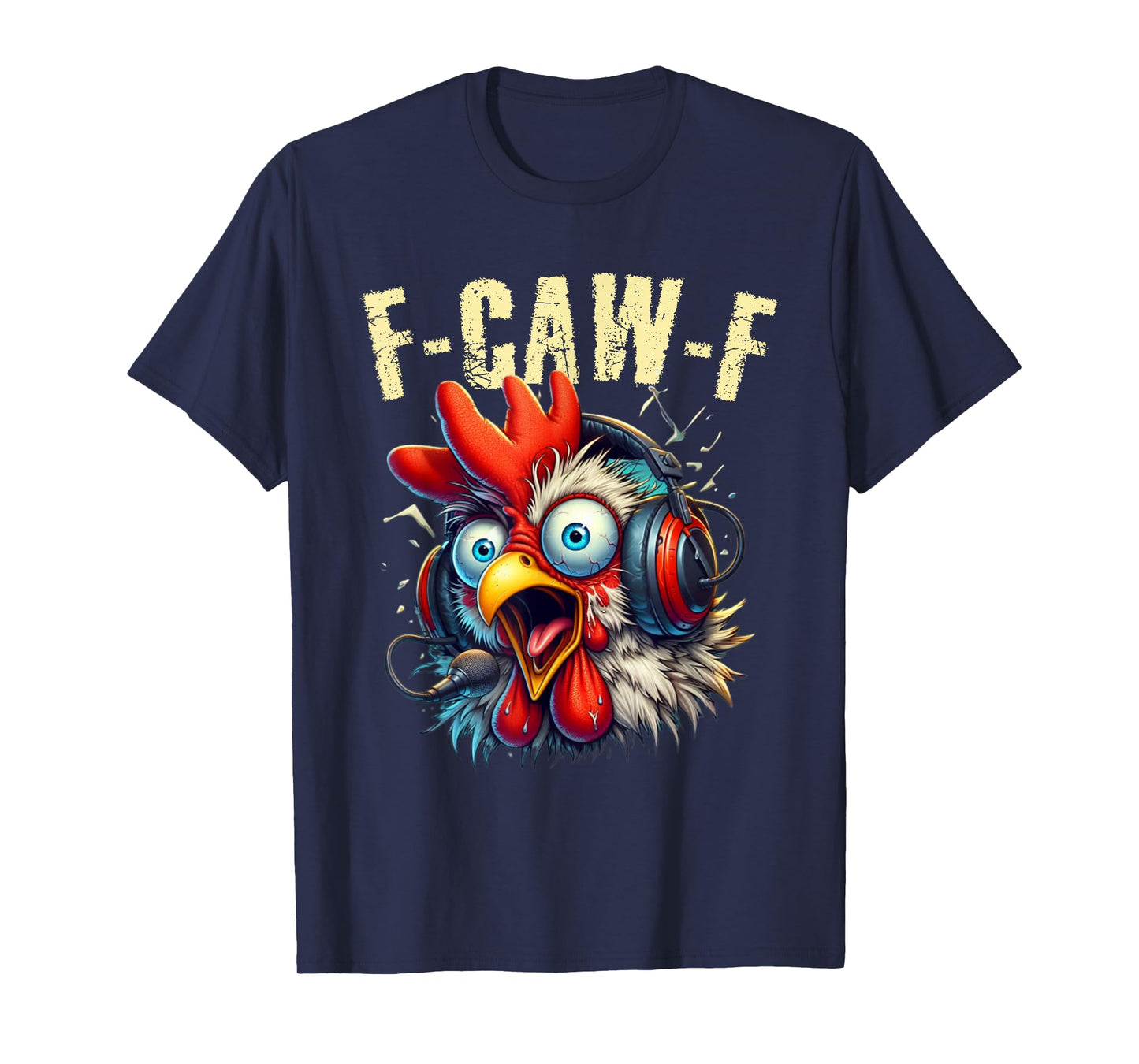 Gaming F-CAW-F Funny Chicken Scream Gamer Humor T-Shirt