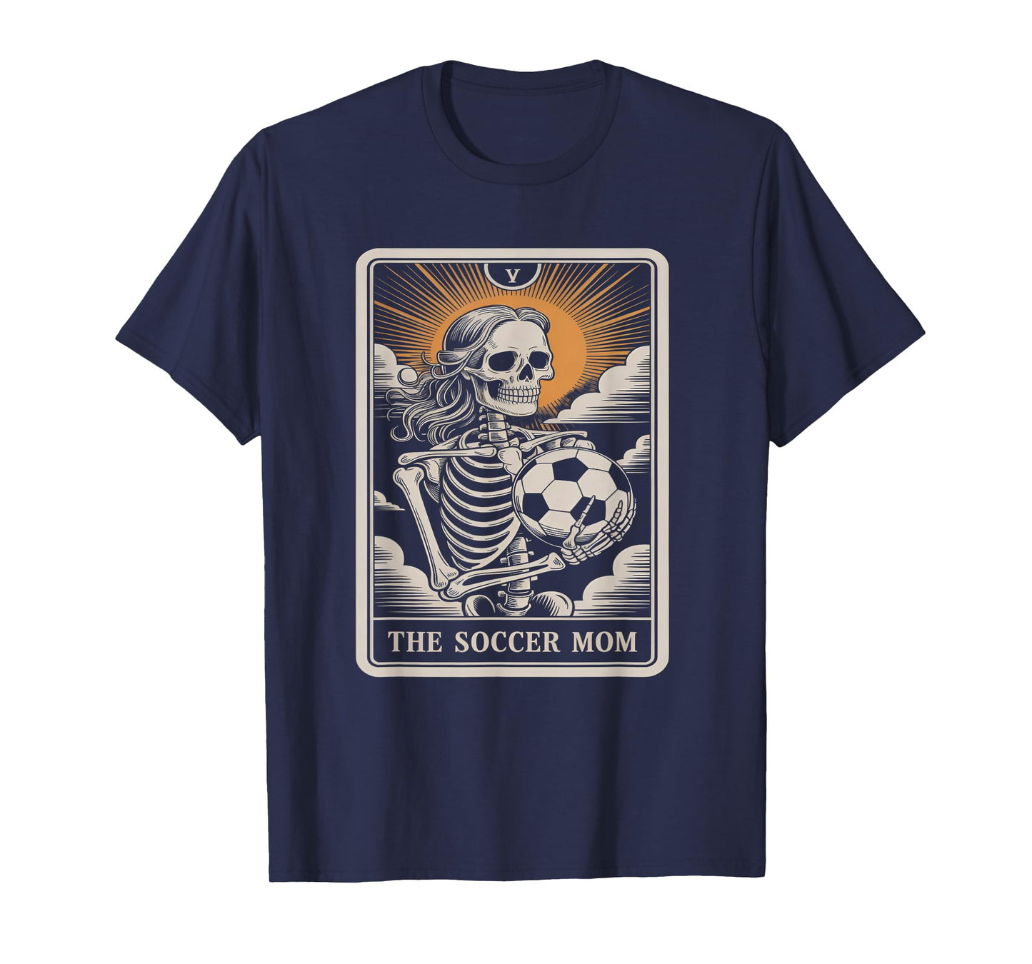 Soccer Mom Skeleton Tarot Card Halloween Mother Day T-Shirt
