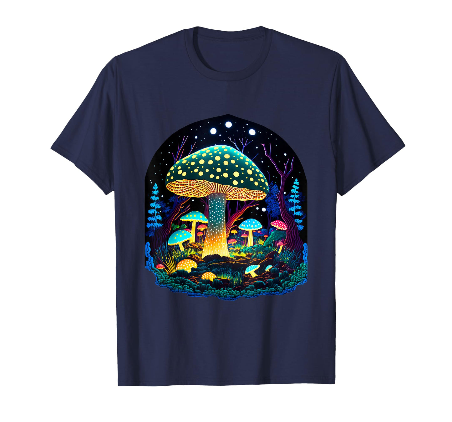 Mushroom Whisperer Colorful Fungi Design T-Shirt