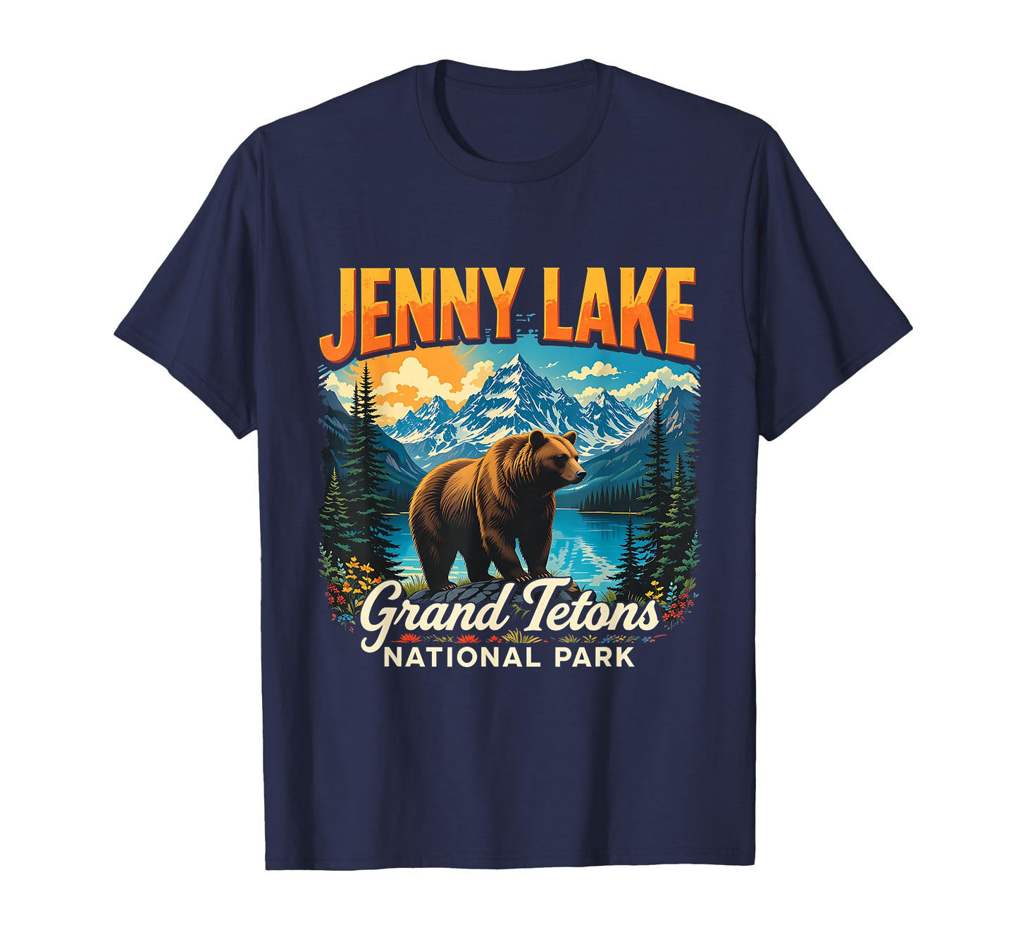 Jenny Lake Vintage Trip Vacation Grand Tetons National Park T-Shirt