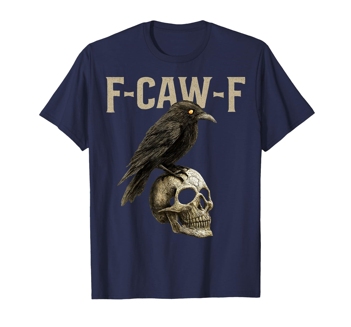 Funny F Caw F Raven Bird Gothic Graphic Halloween Crow Pun T-Shirt