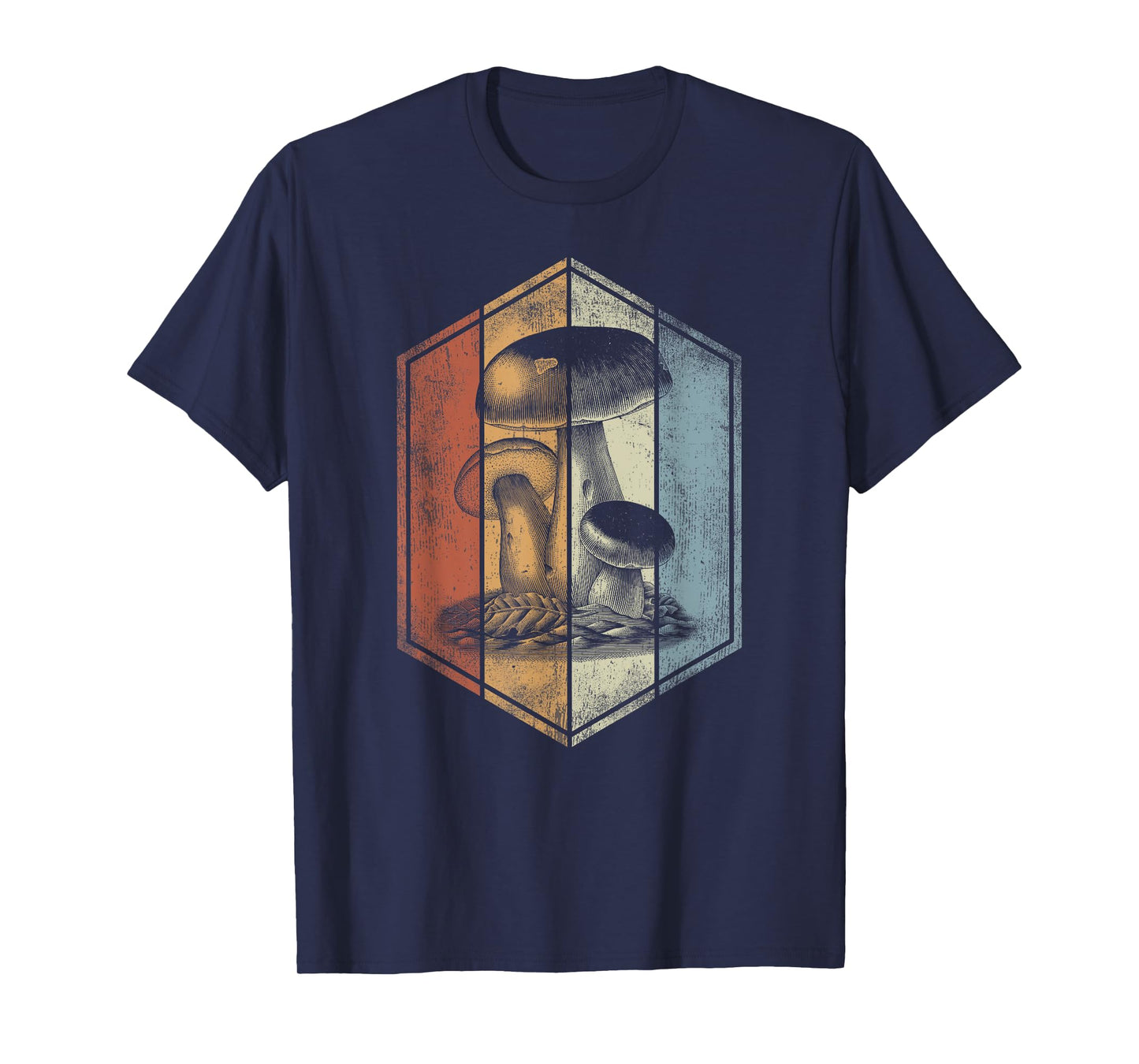 Mushroom Retro Style Mycology Fungi Foraging Mushroom Lover T-Shirt