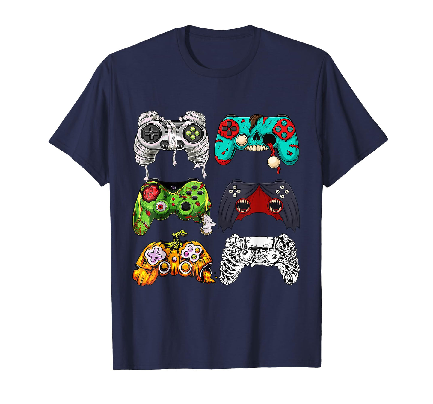 Halloween Skeleton Zombie Gaming Controllers Mummy T-Shirt