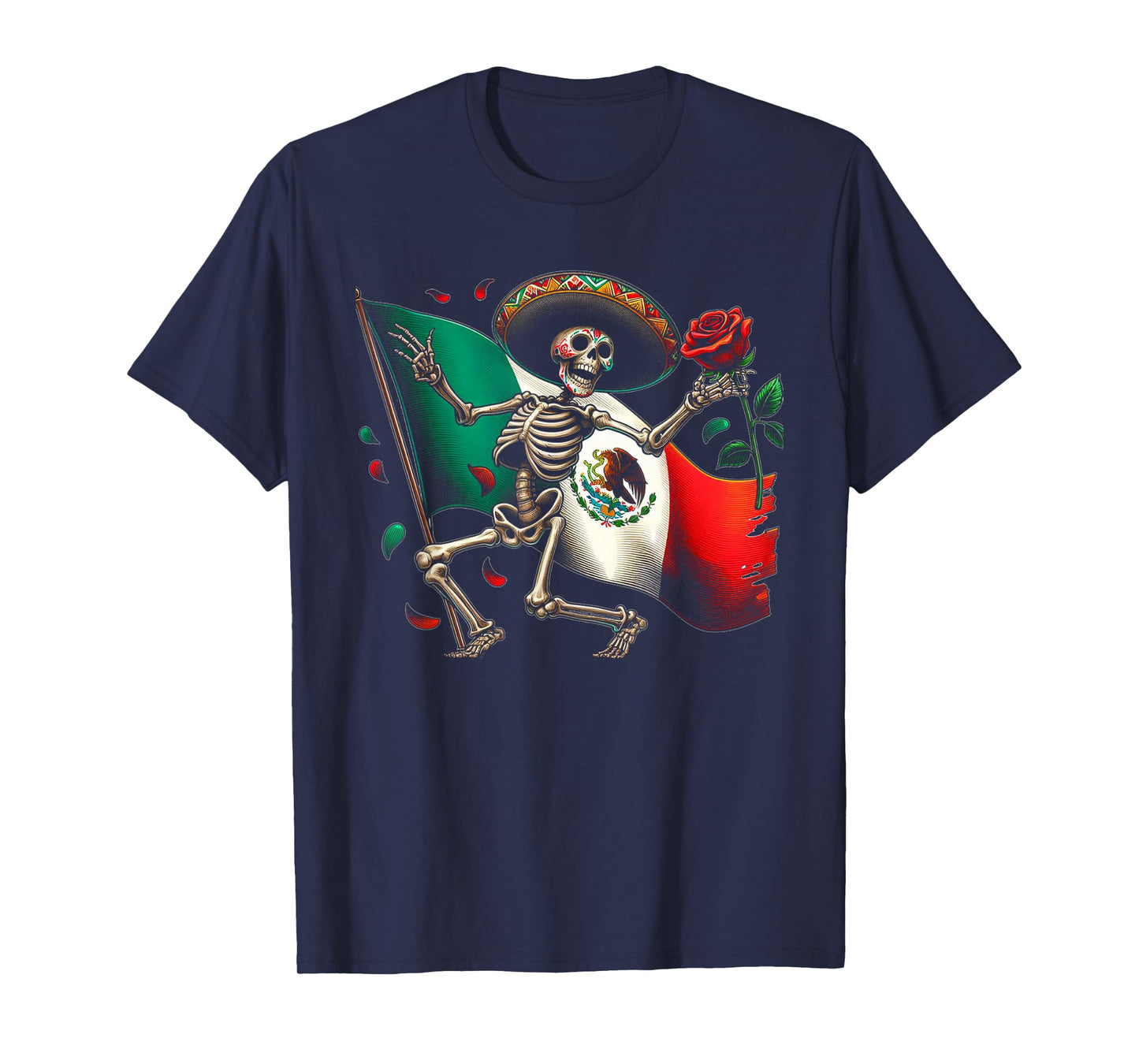 Mexico Gift Rose Tijuana Mexican Hispanic Pride Poncho T-Shirt