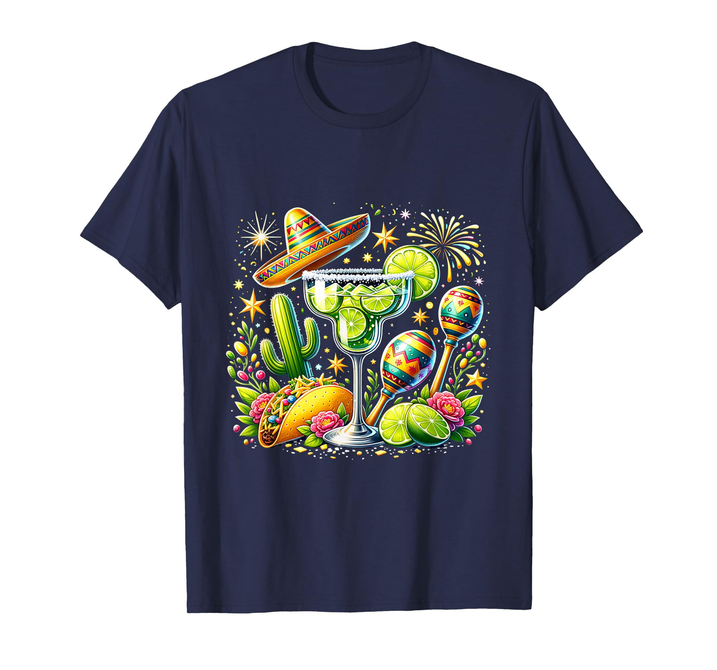 Taco Party Fiesta Sombrero Margarita Fun T-Shirt