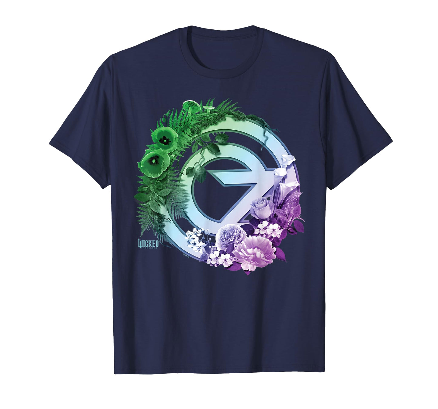 Wicked: For Good Oz Logo Floral and Vine T-Shirt