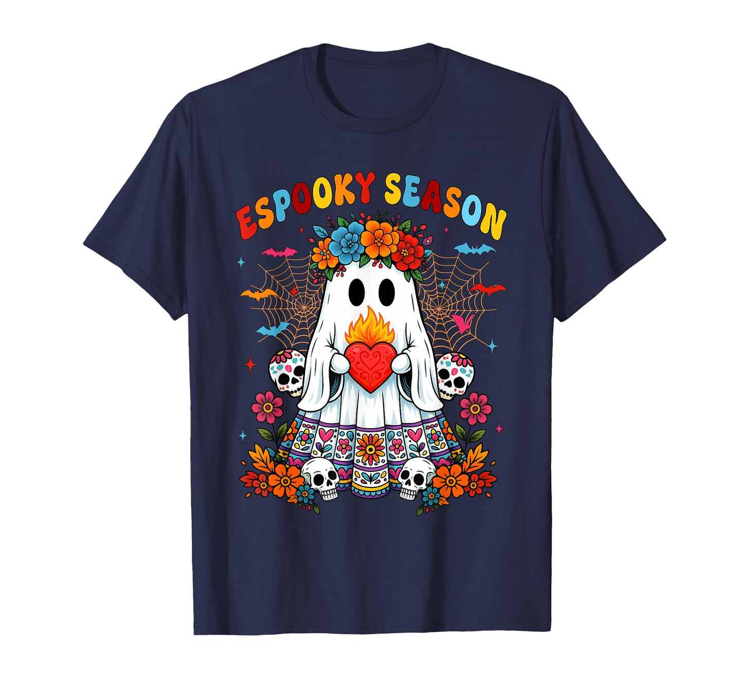 Espooky Season Day of The Dead Mexican Halloween Ghost Women T-Shirt