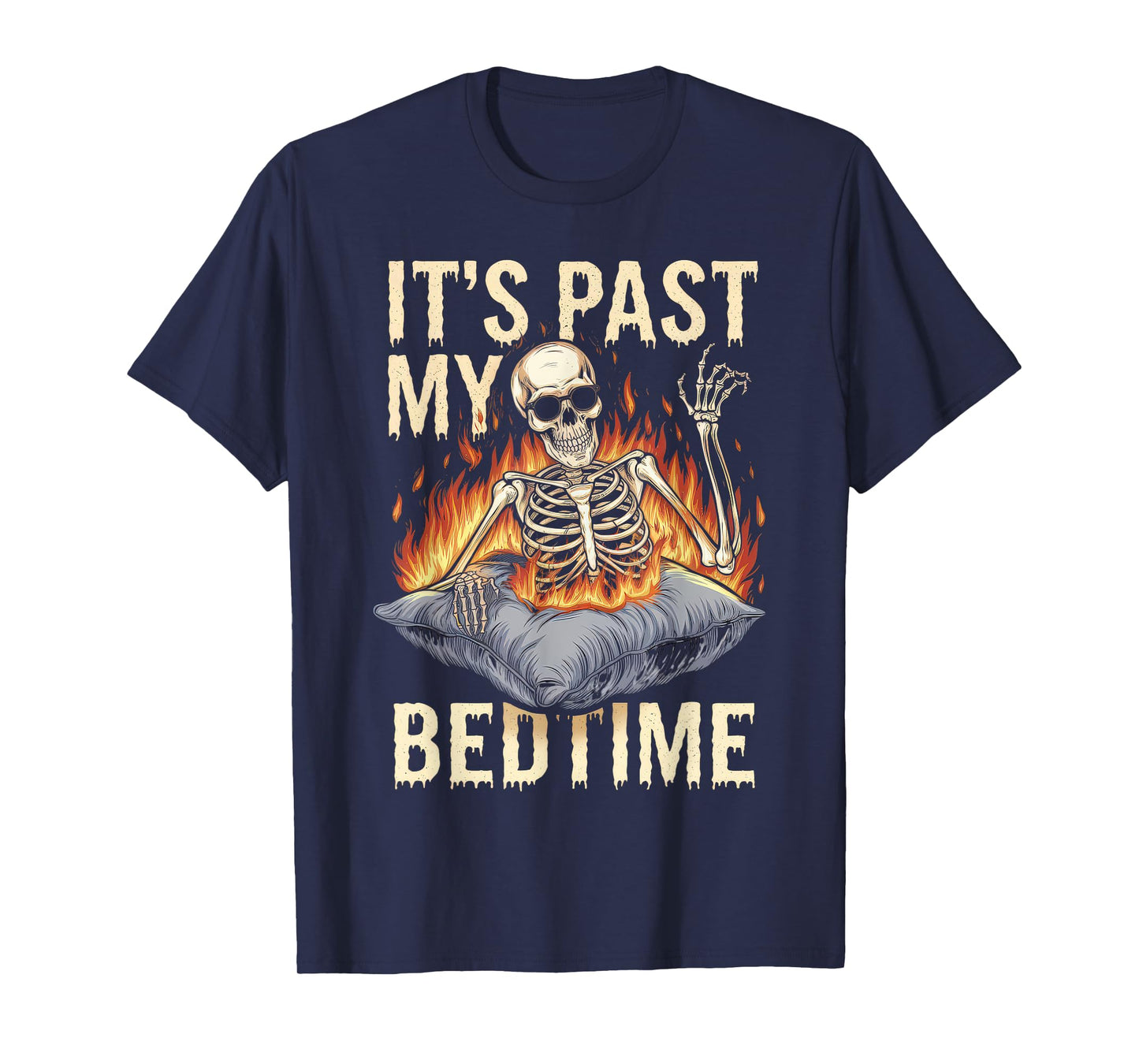 Funny Tshirt Men Humor Skeleton Meme Sarcastic Ironic Tired T-Shirt
