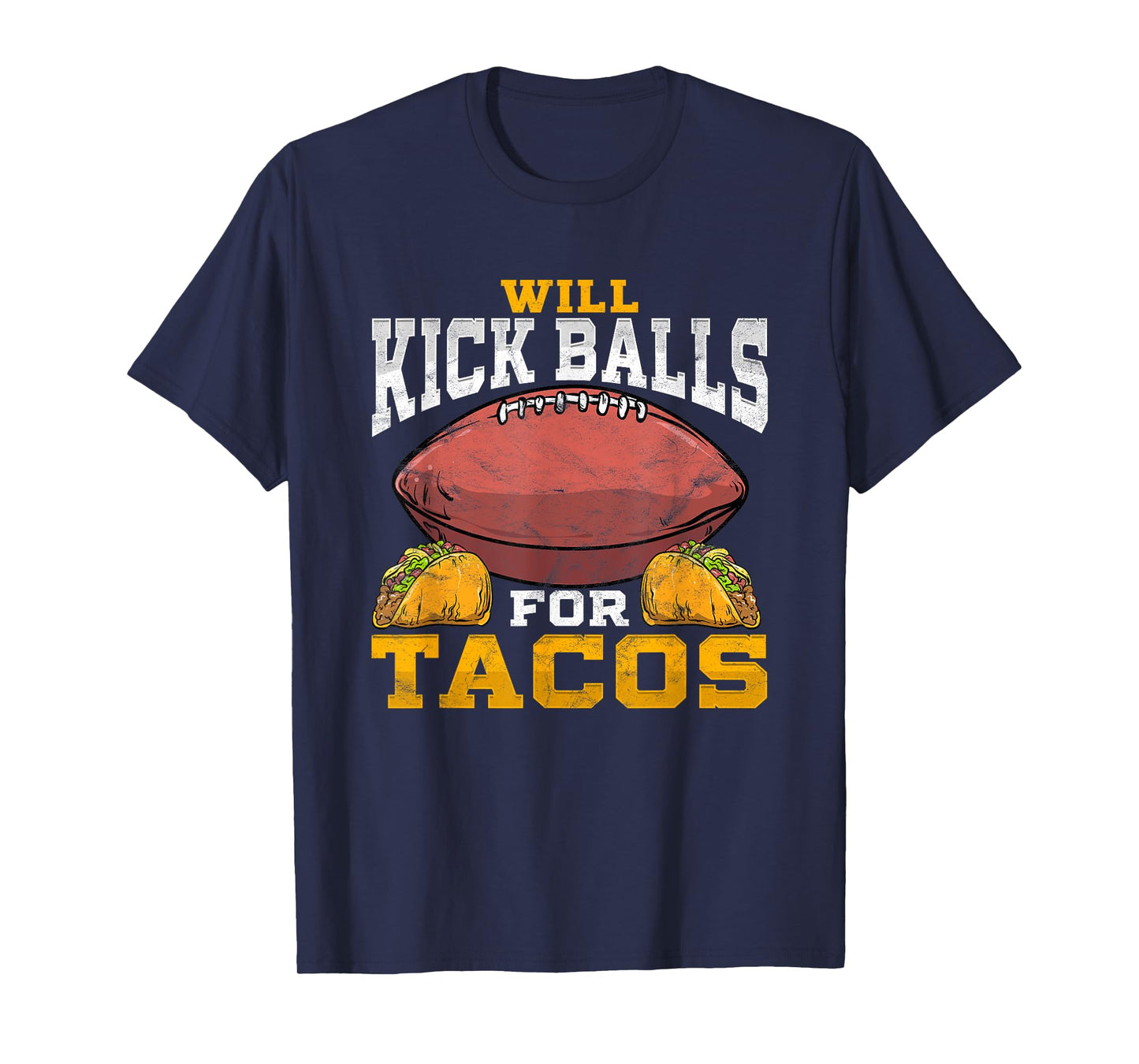 Funny Football Kicker Punter Player Distressed T-Shirt
