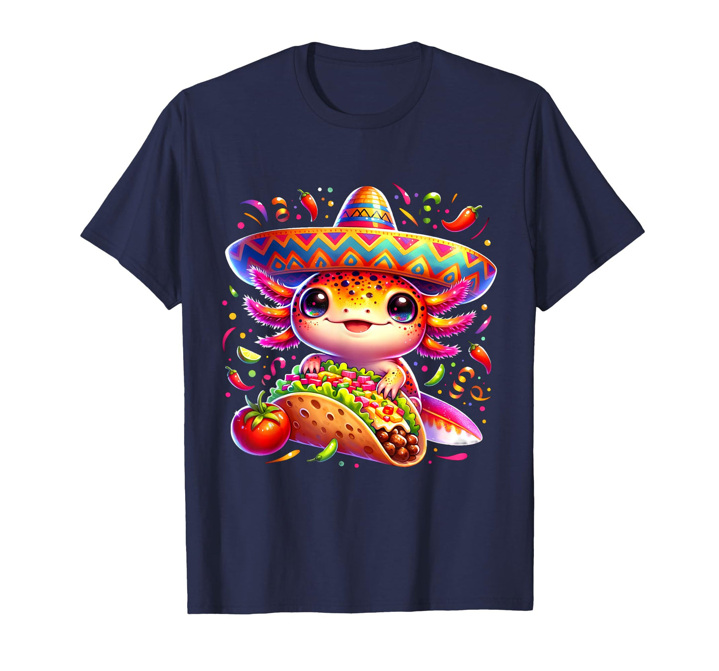 Axolotl Taco Cinco de Mayo Boys Girls Axolotl Cinco de Mayo T-Shirt