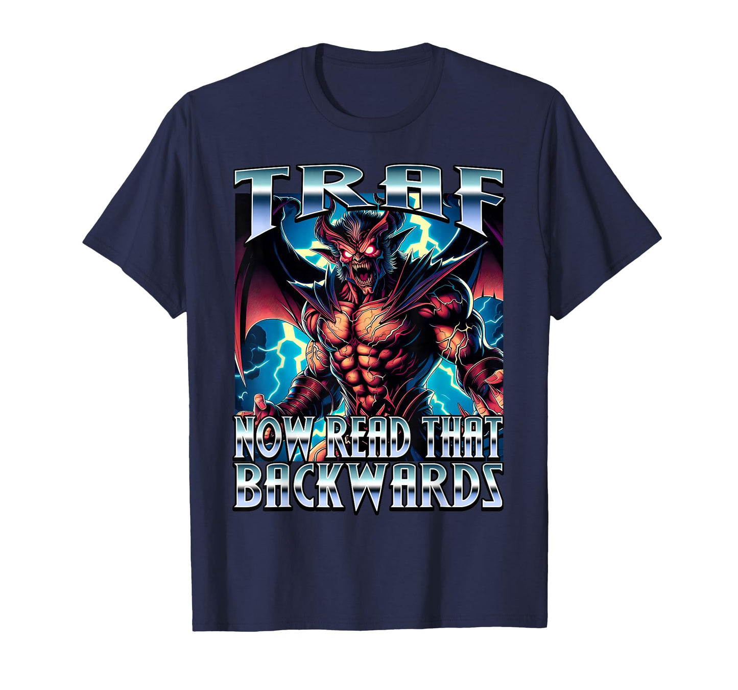 TRAF Now Read It Backwards Meme Brainrot Fart T-Shirt