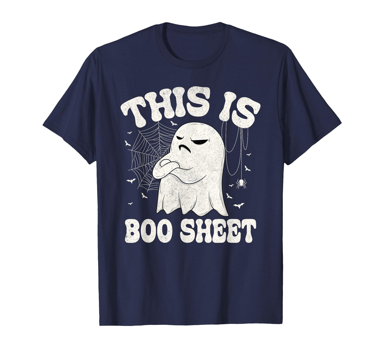 Angry Ghost Halloween Costume Funny This is Boo Sheet Ghost T-Shirt