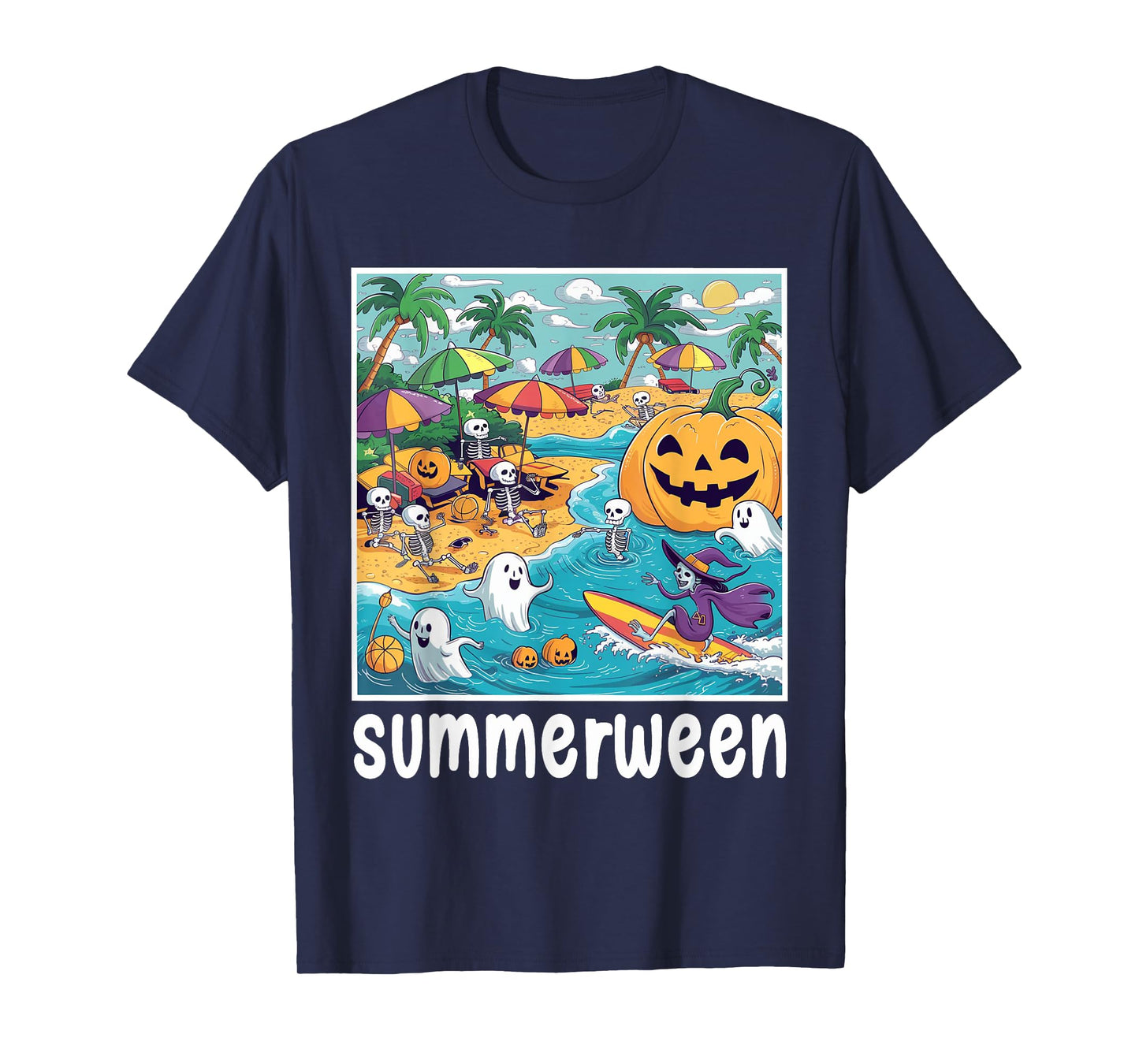 Halloween Summer Celebrate Summerween Vibes Men Women Girls Kids T-Shirt
