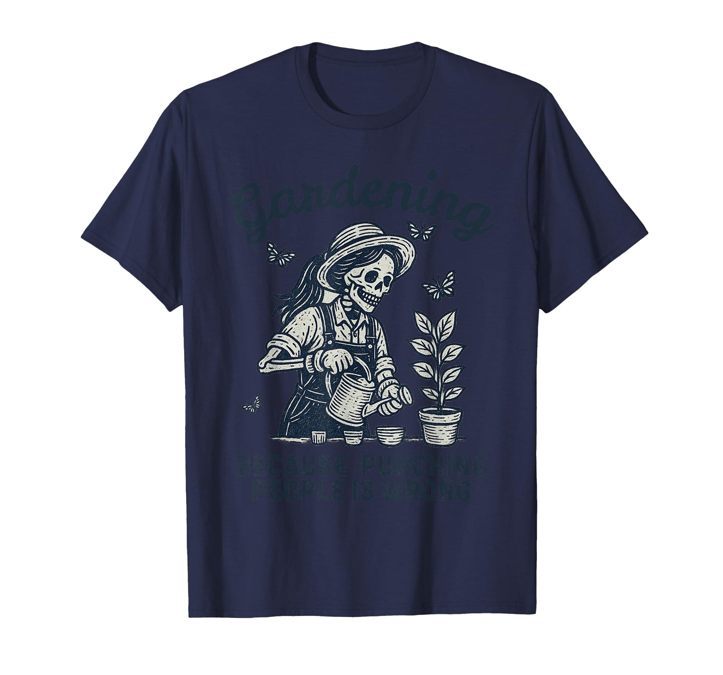 Halloween Gardening Because Punching People is Wrong T-Shirt